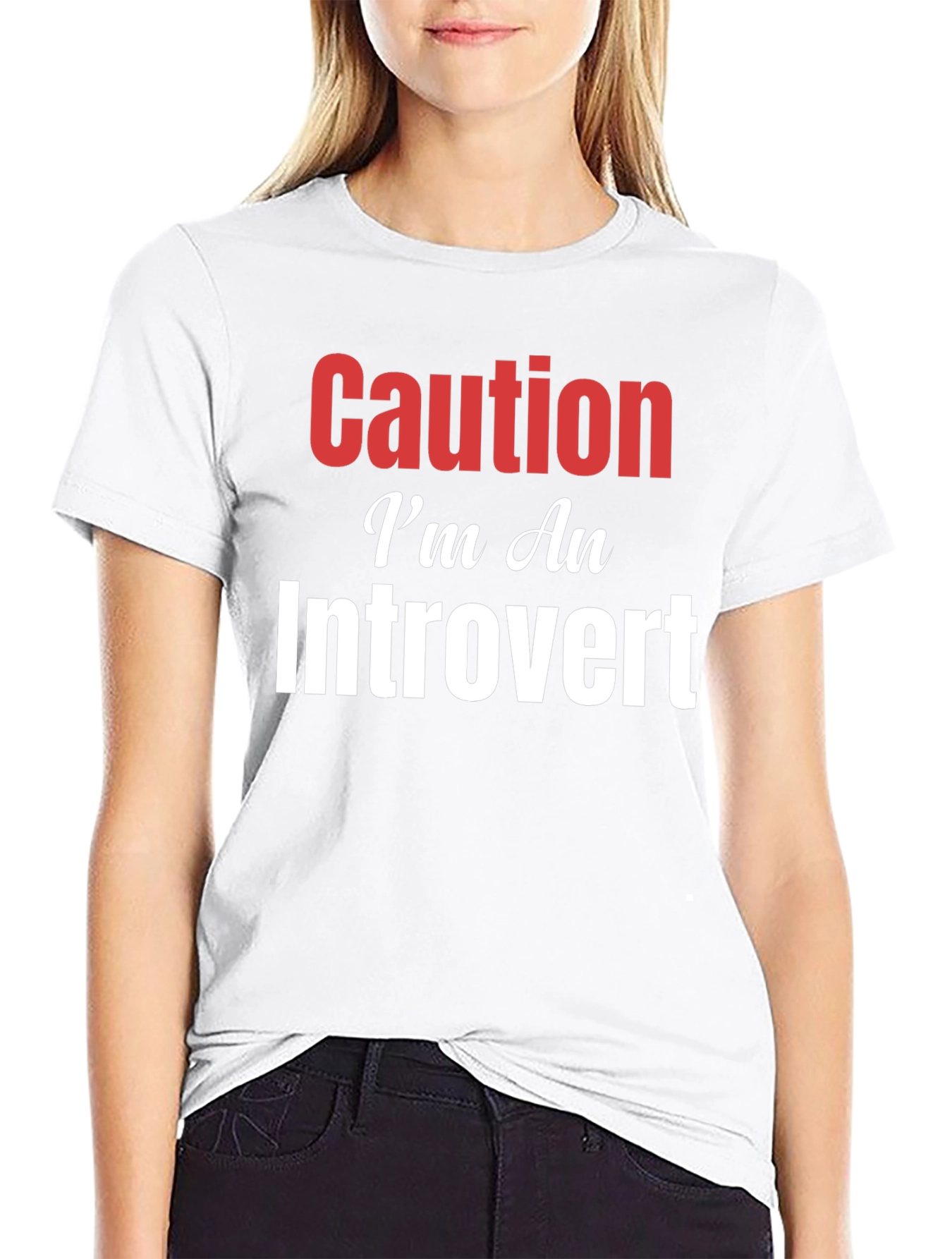 Caution Im An Introvert Graphic T-Shirt