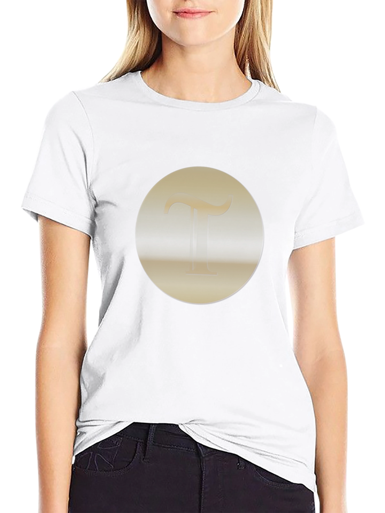 Stylish Black T-Shirt with Initial T Design