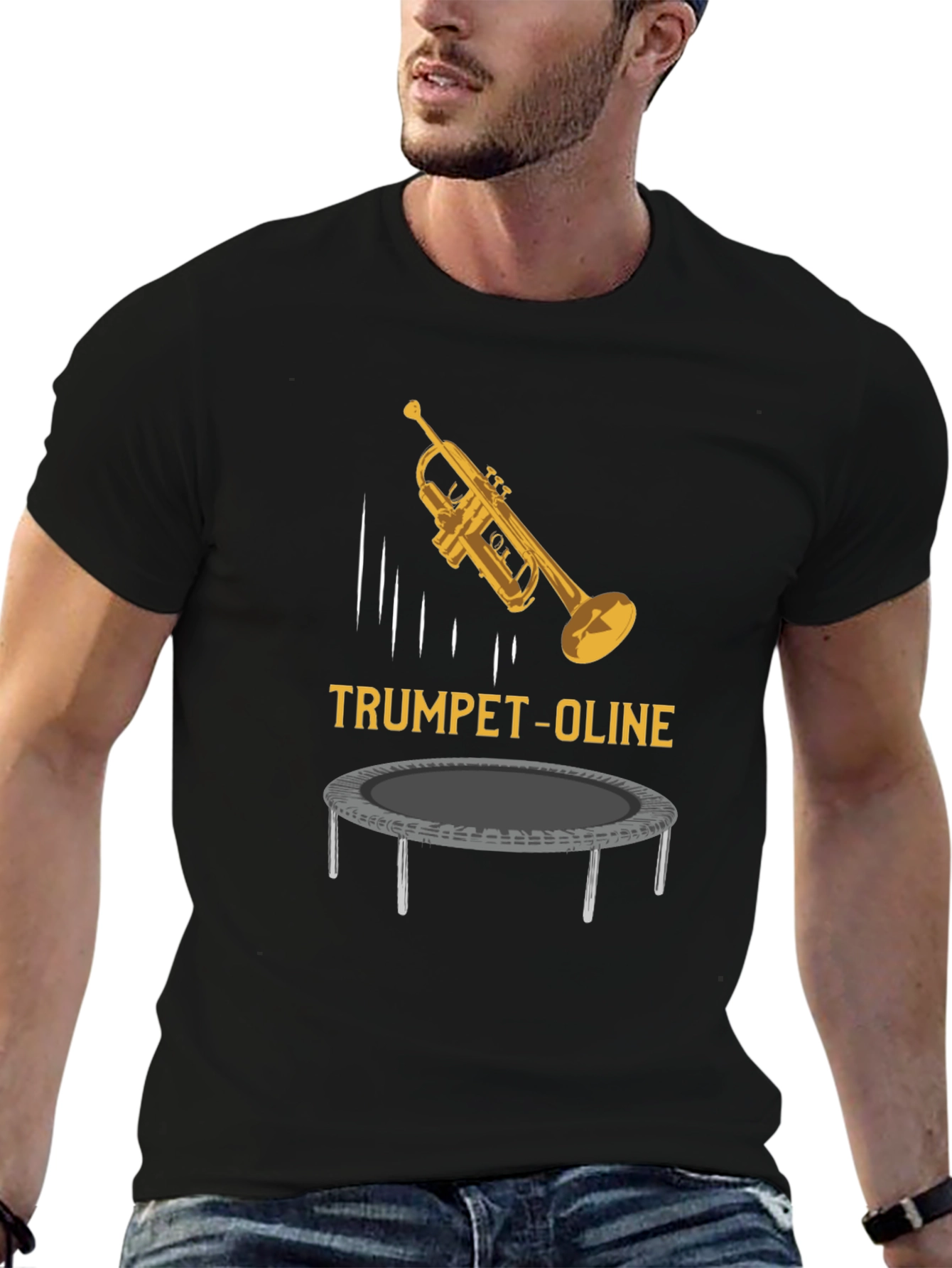 Trumpet-Oline Black Graphic Tee