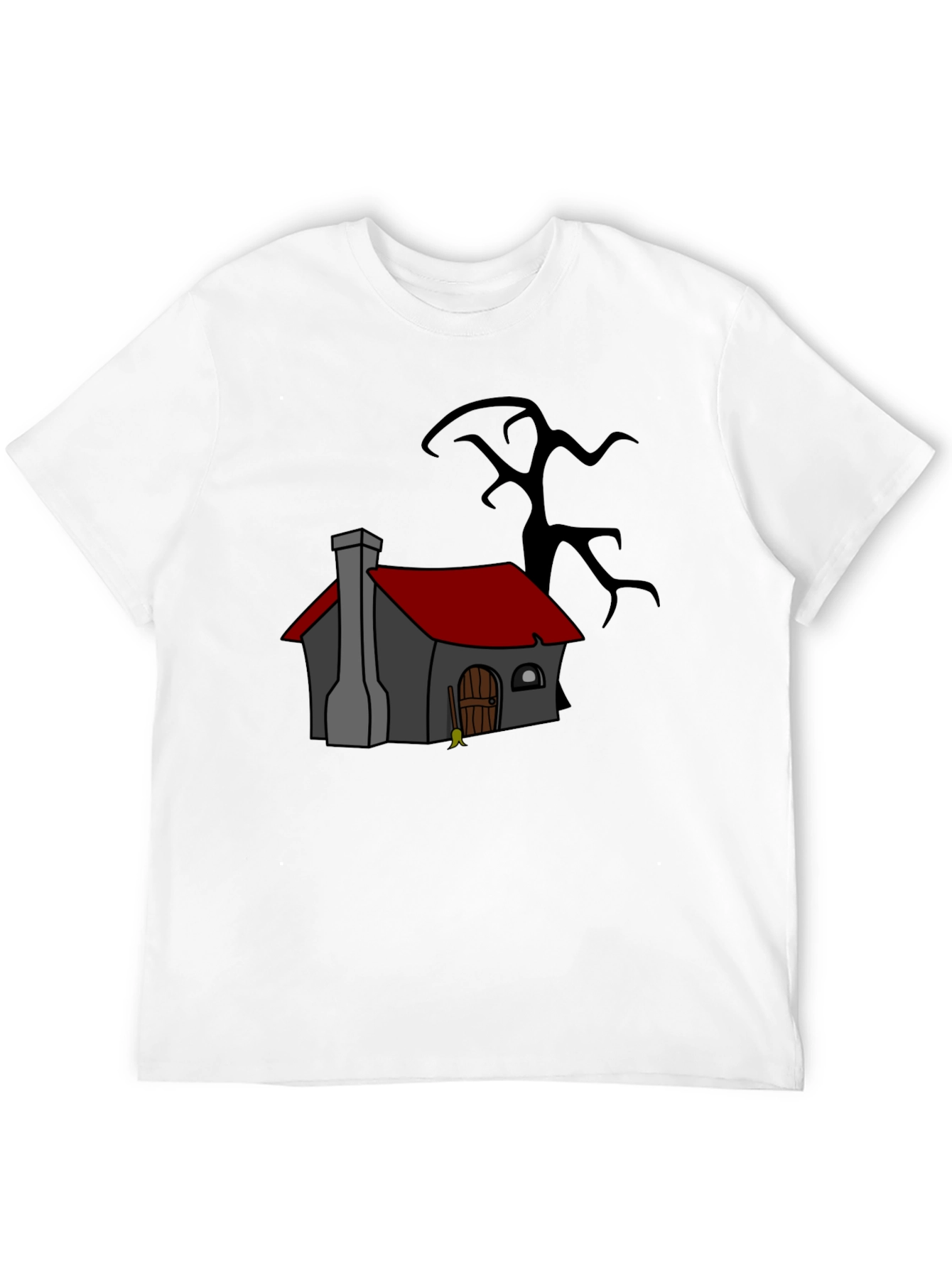 Cartoon House Black T-Shirt