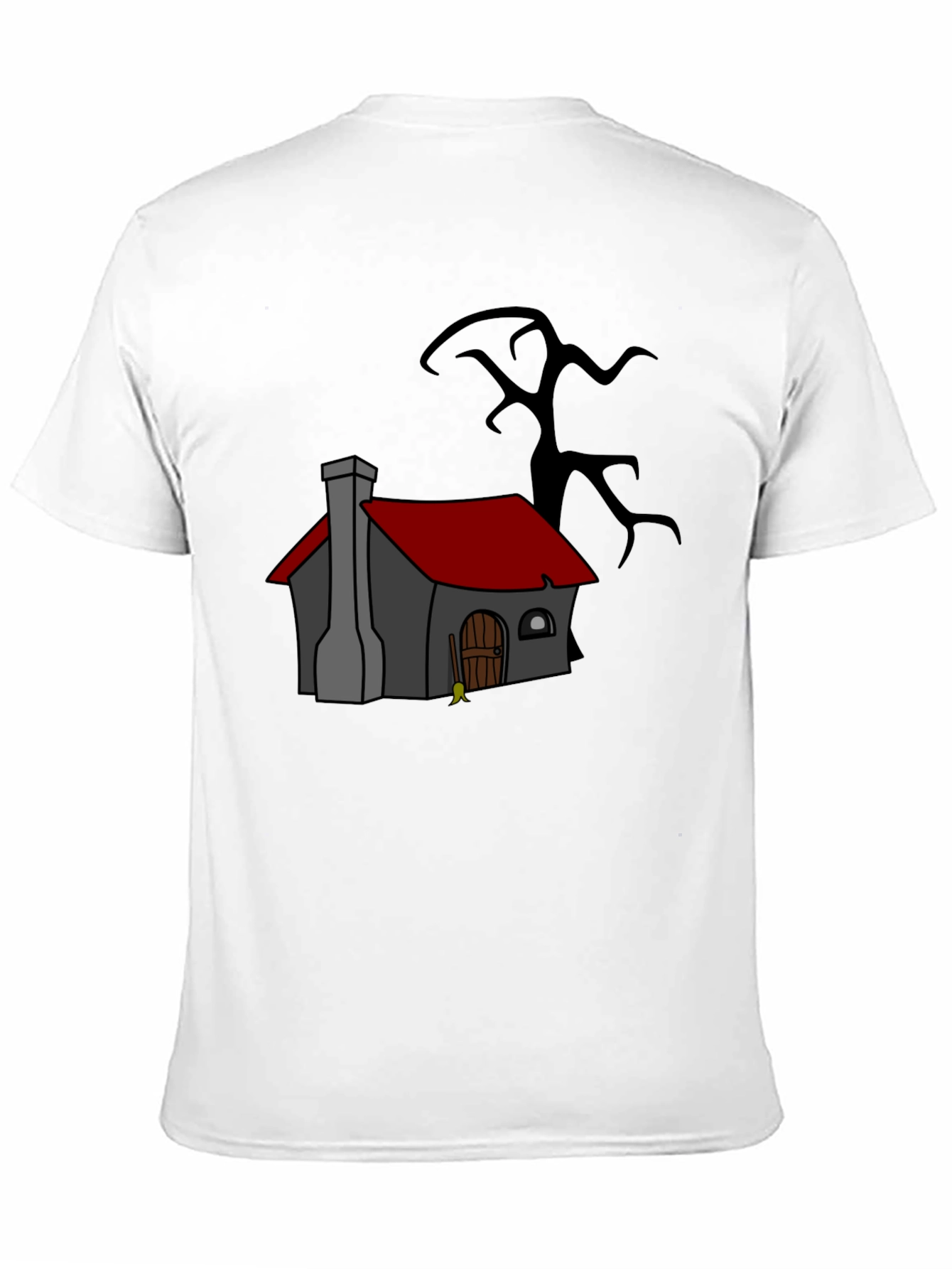 Cartoon House Black T-Shirt