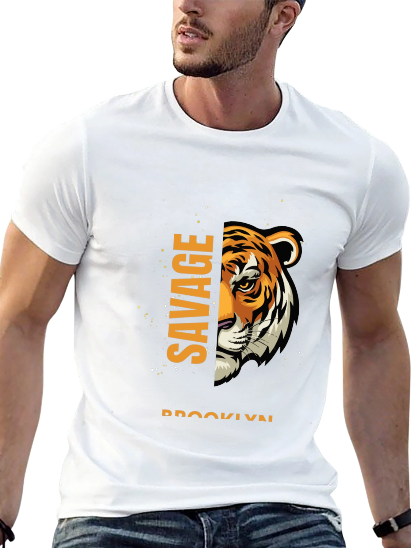 Savage Brooklyn Tiger Graphic T-Shirt