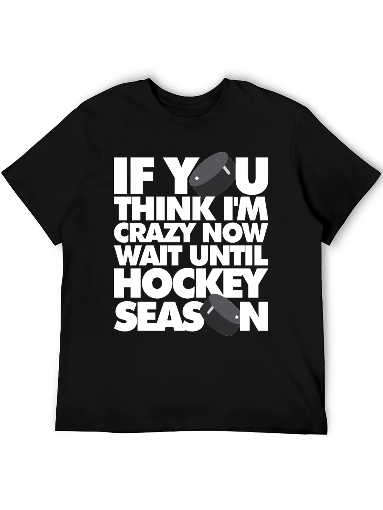 Hockey Season Graphic Tee - Mens Black T-Shirt