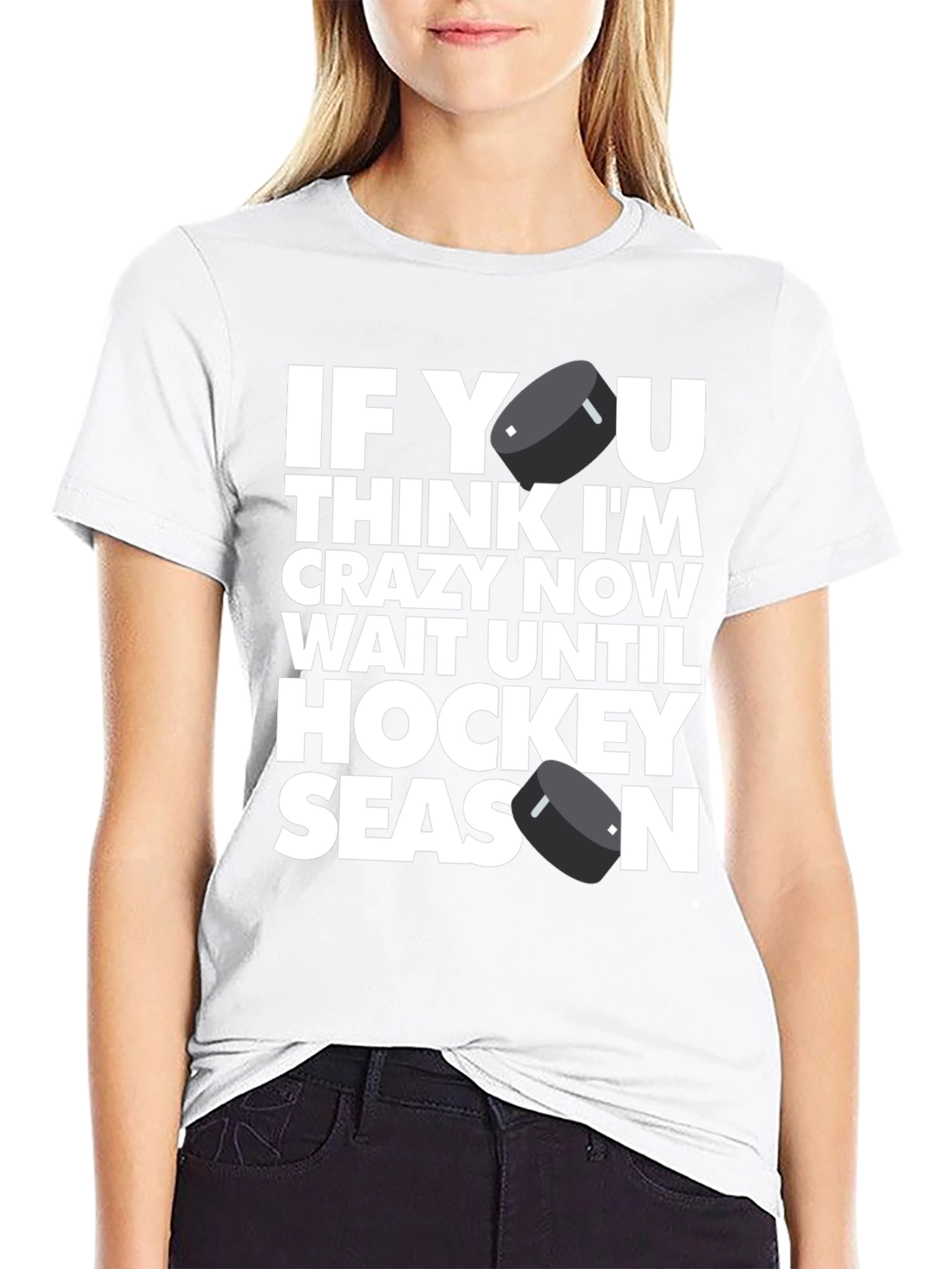 Hockey Season Graphic Tee - Mens Black T-Shirt