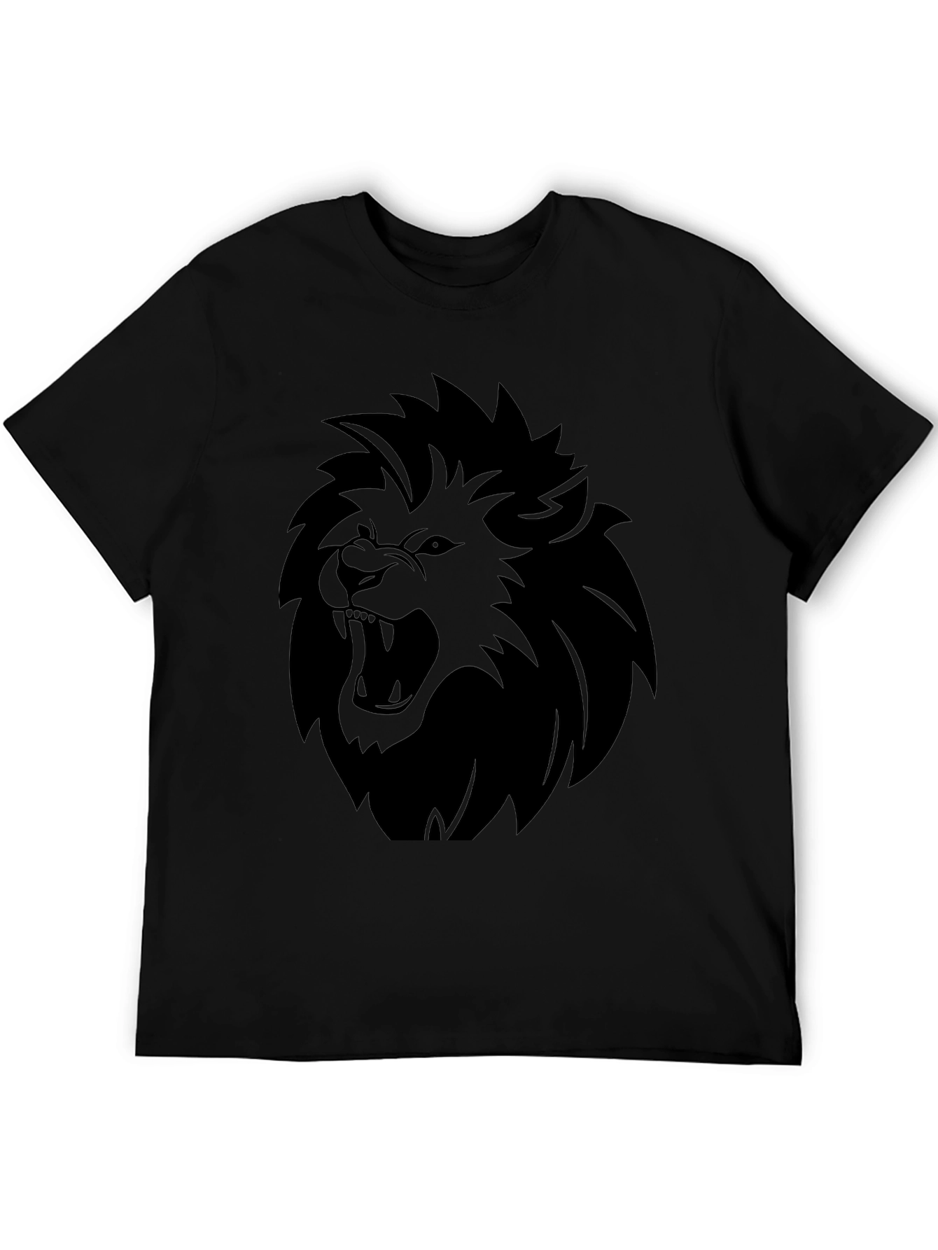 Lion Graphic Tee - Bold Black T-Shirt