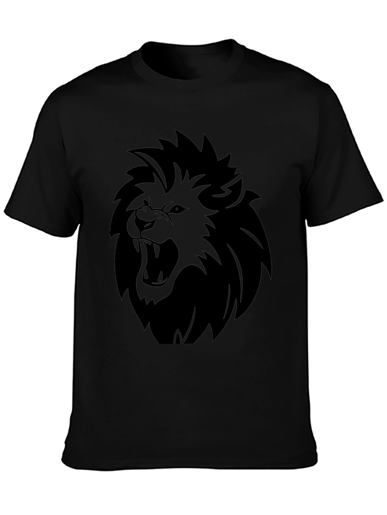 Lion Graphic Tee - Bold Black T-Shirt