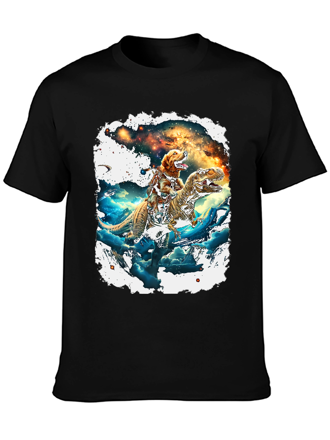 Dog Riding T-Rex T-Shirt