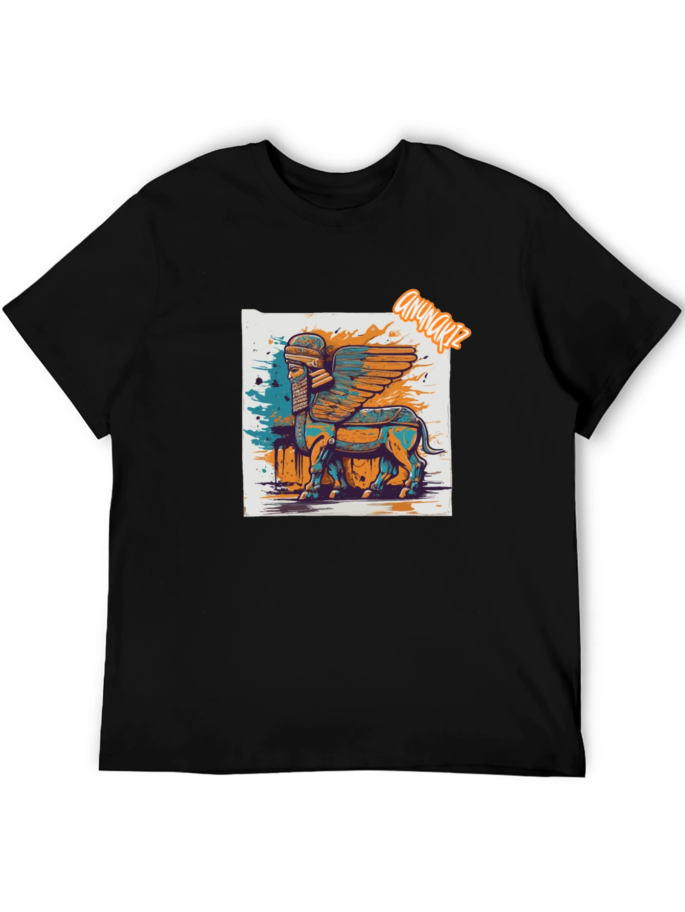 Winged Bull Graphic Tee - Mesopotamian Art Shirt