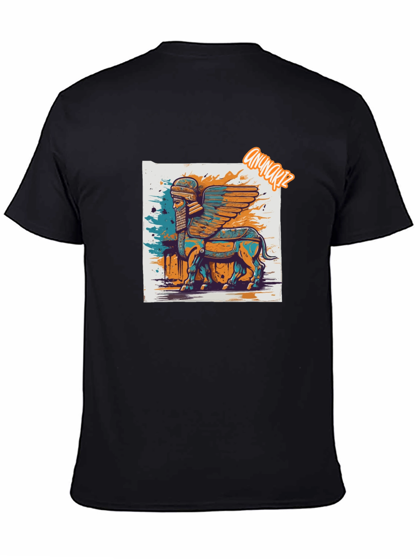 Winged Bull Graphic Tee - Mesopotamian Art Shirt