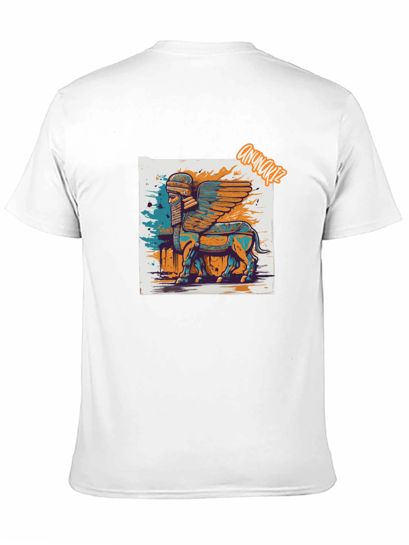 Winged Bull Graphic Tee - Mesopotamian Art Shirt