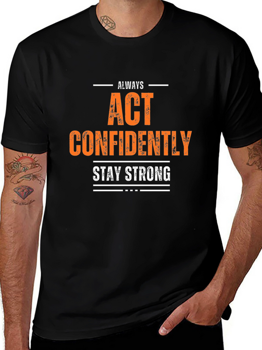 Always Act Confidently T-Shirt - Stay Strong