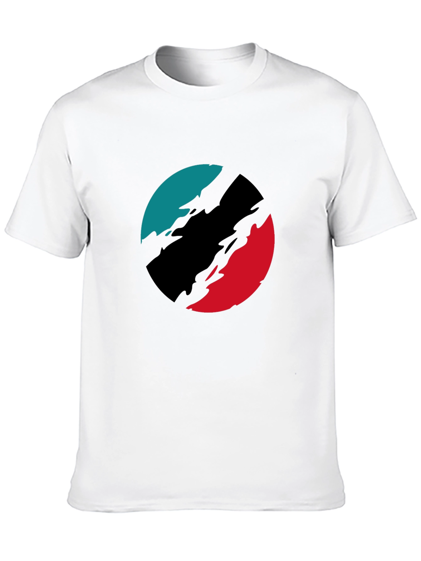 Abstract Circle Graphic Black T-Shirt