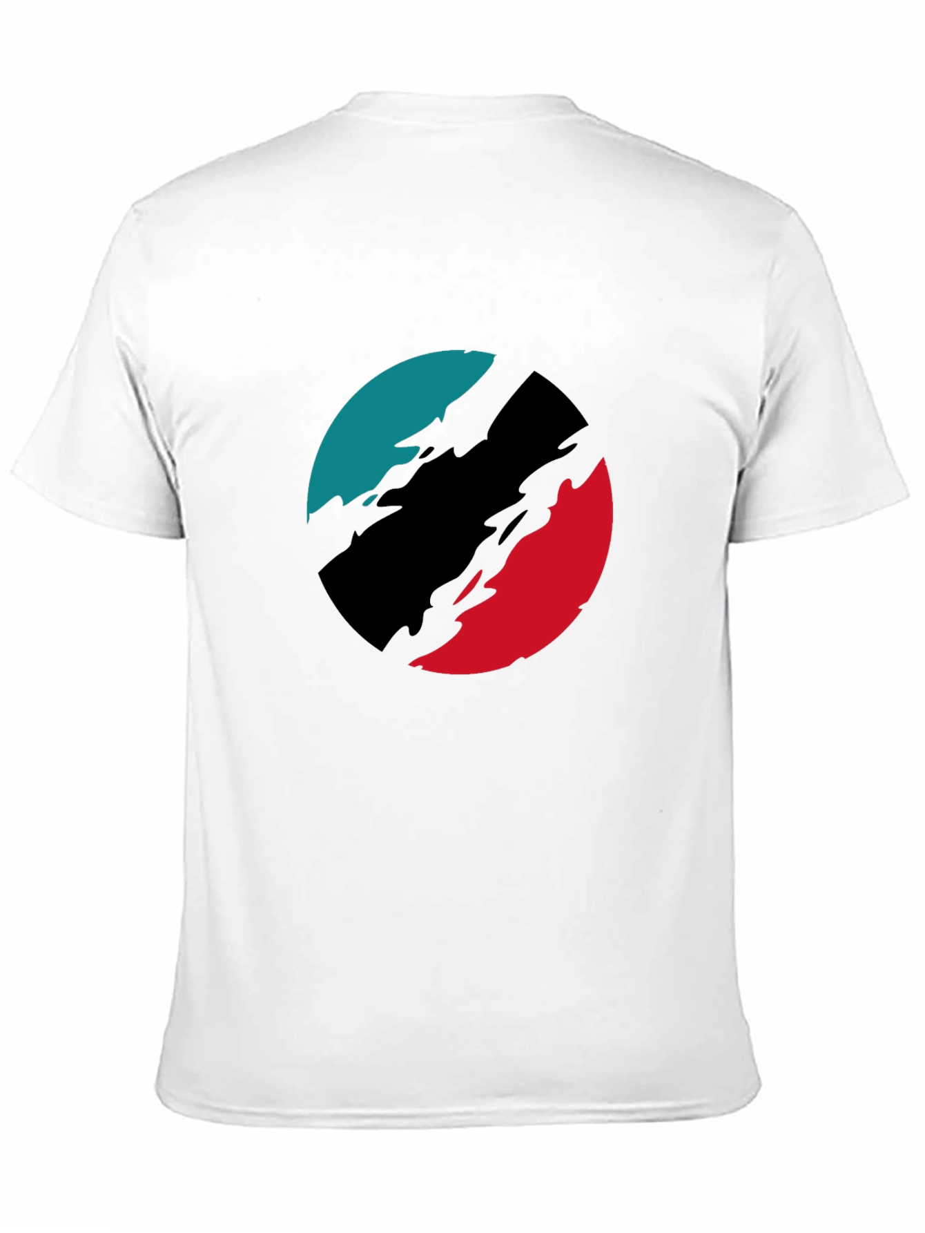 Abstract Circle Graphic Black T-Shirt