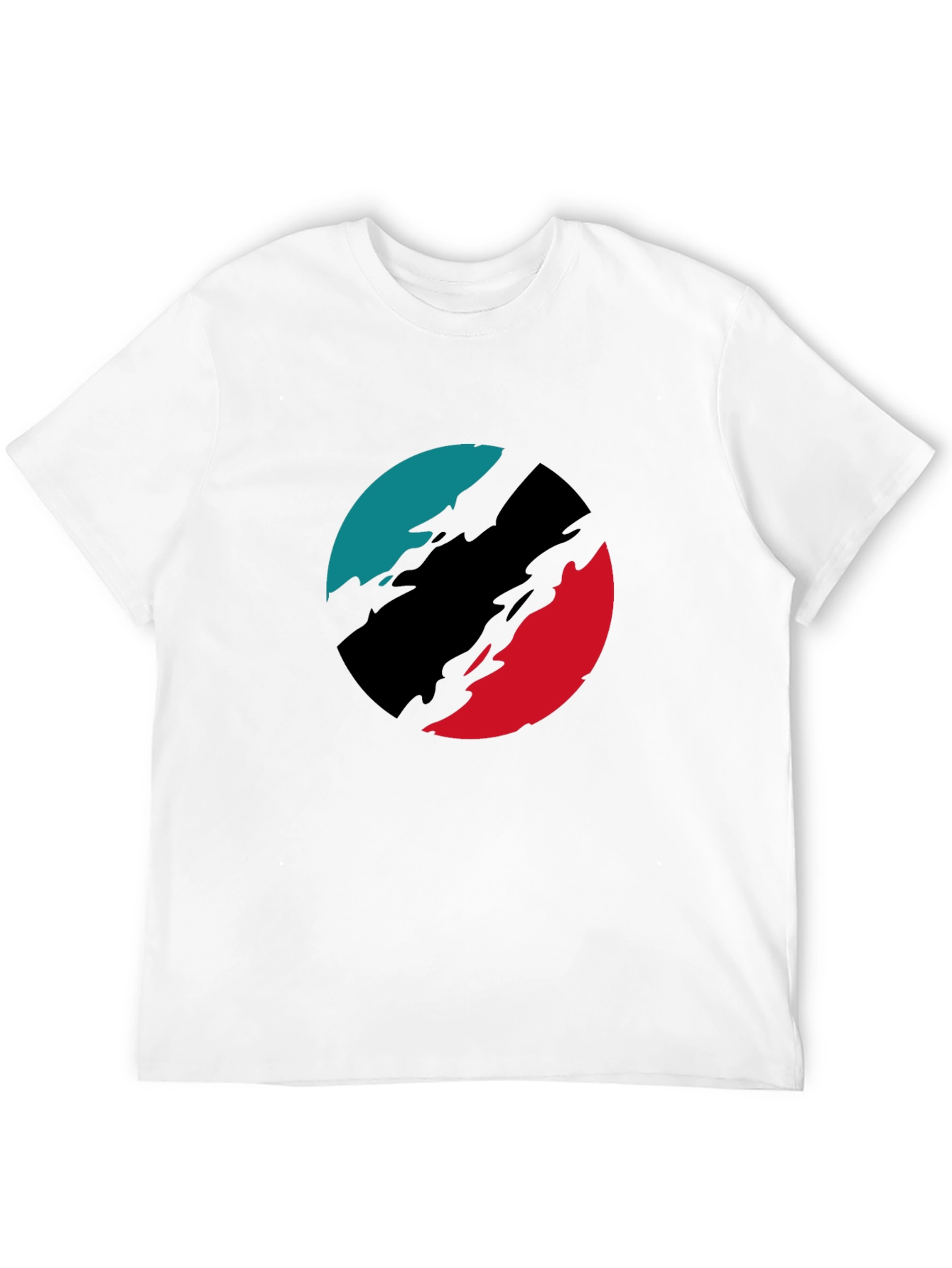 Abstract Circle Graphic Black T-Shirt