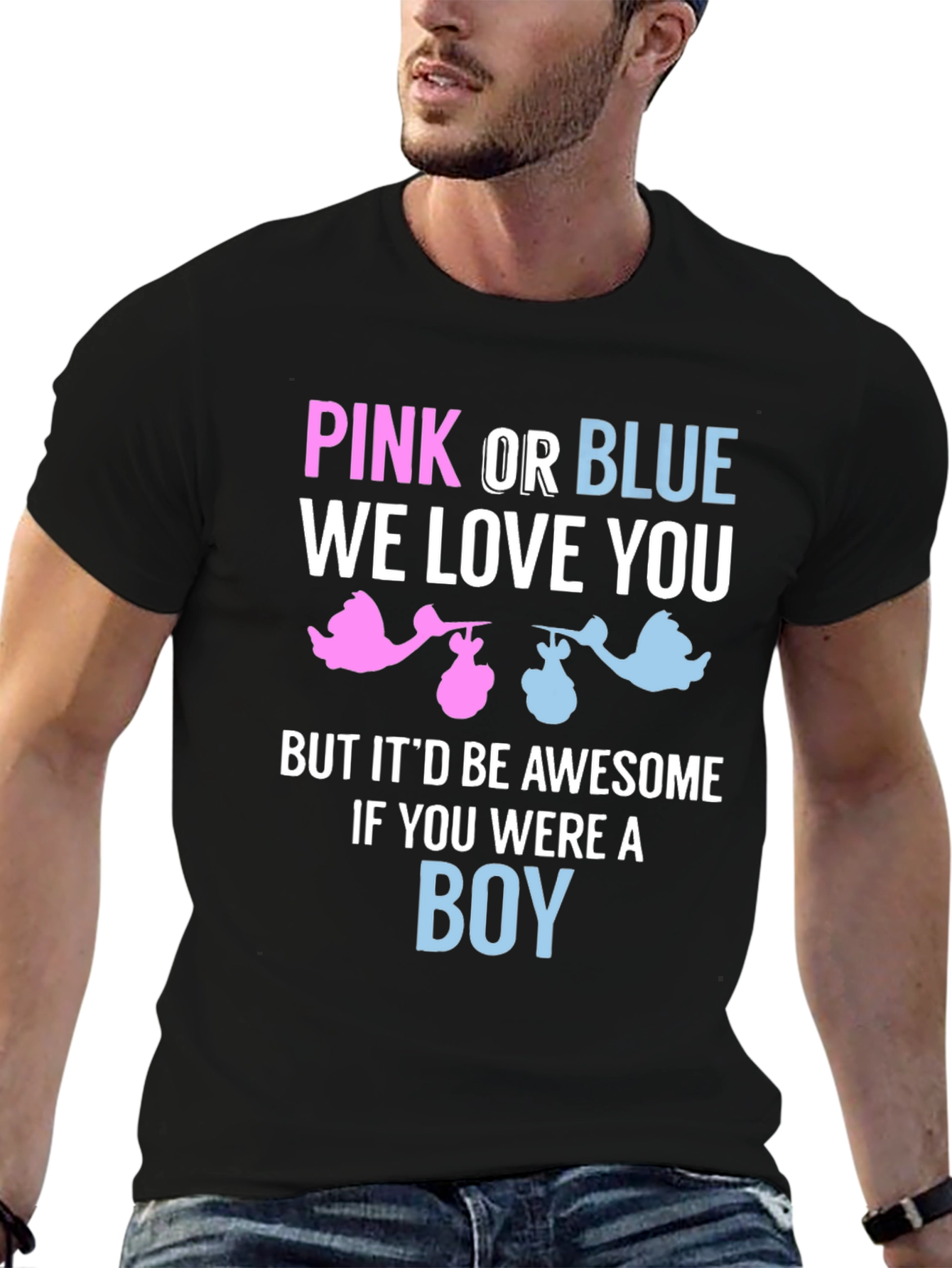 Pink or Blue Gender Reveal T-Shirt