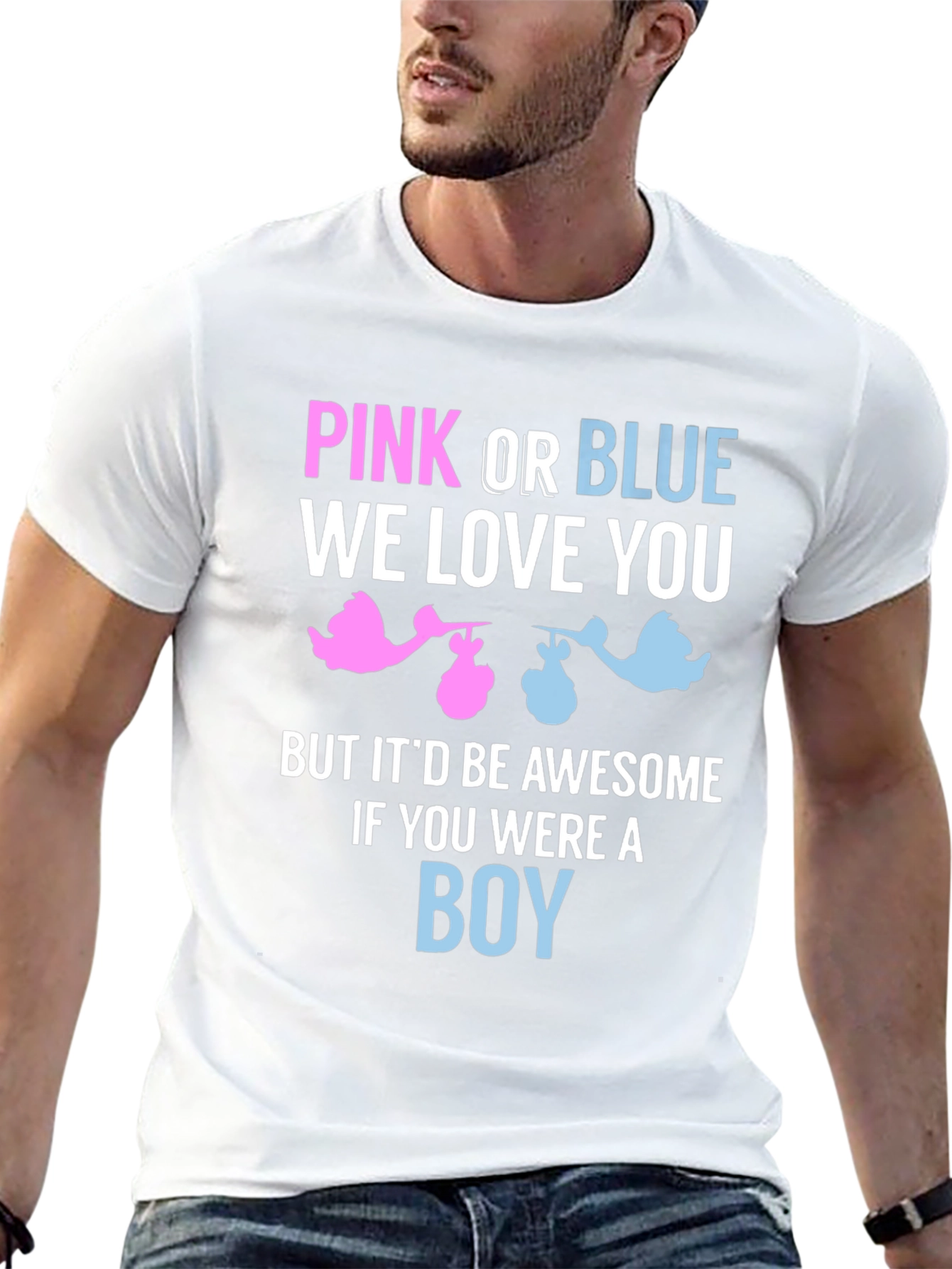 Pink or Blue Gender Reveal T-Shirt