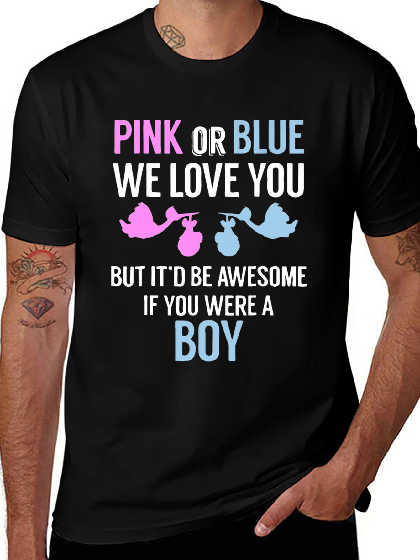 Pink or Blue Gender Reveal T-Shirt
