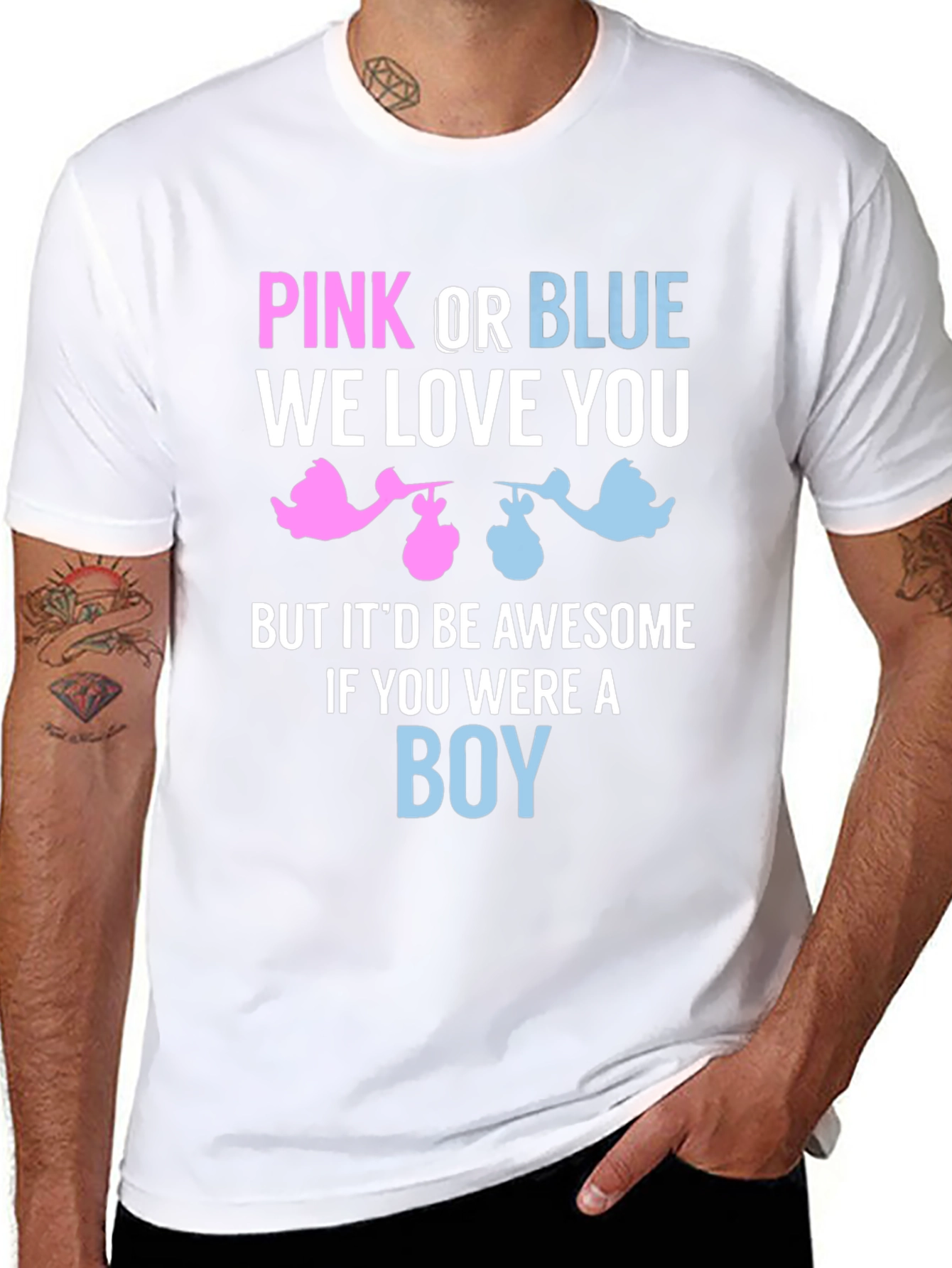 Pink or Blue Gender Reveal T-Shirt