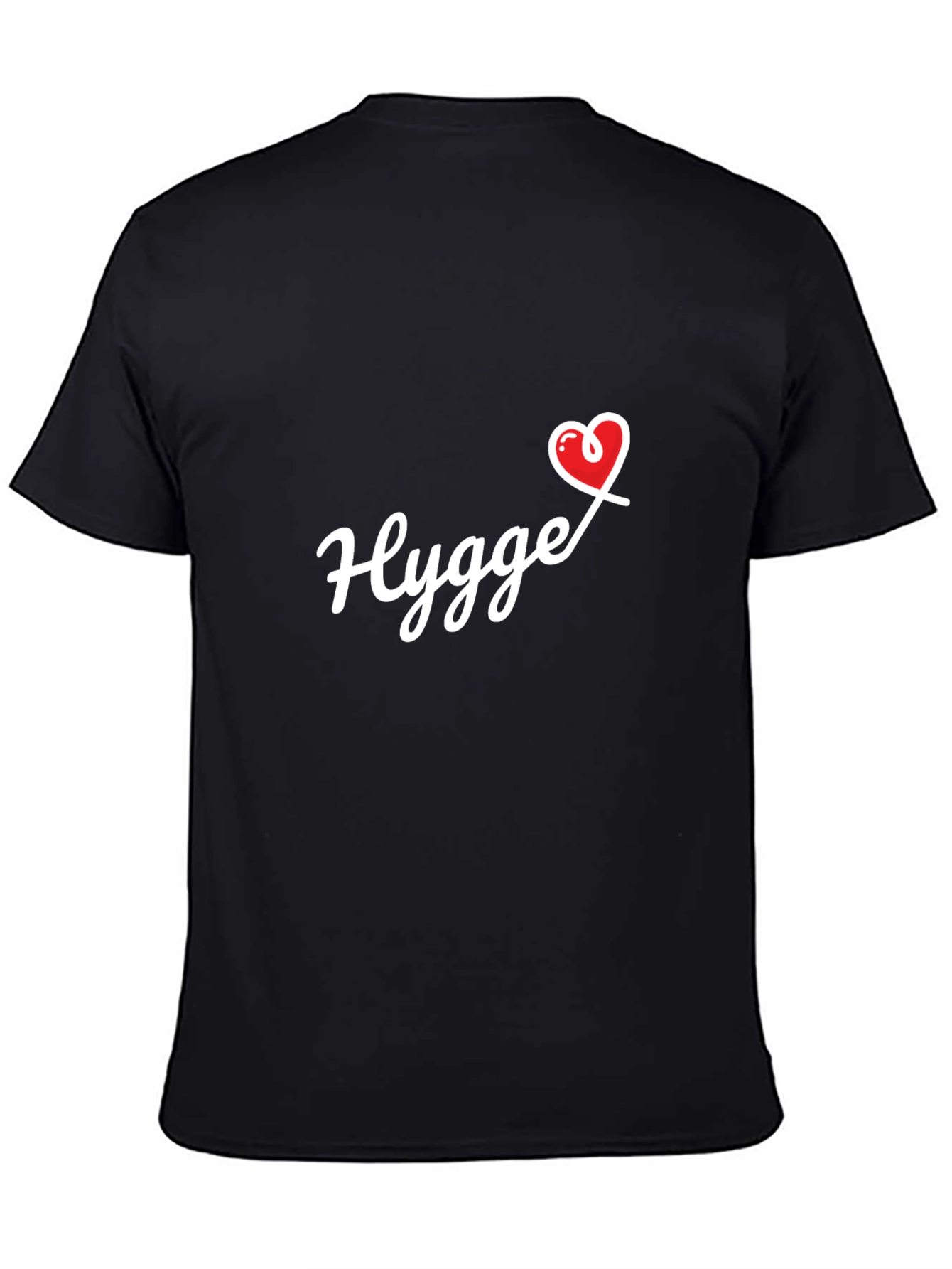 Hygge Heart Graphic Black T-Shirt