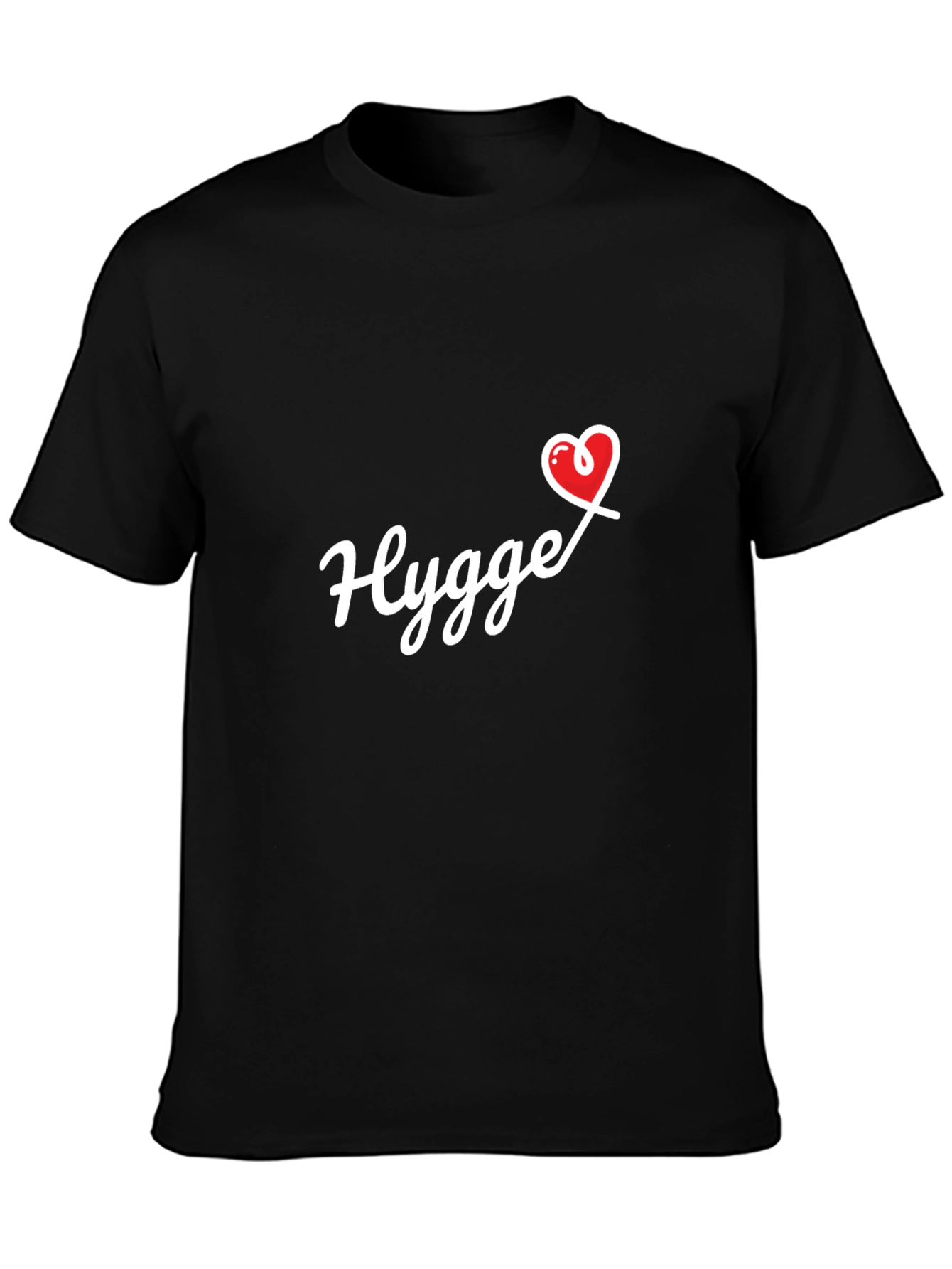 Hygge Heart Graphic Black T-Shirt