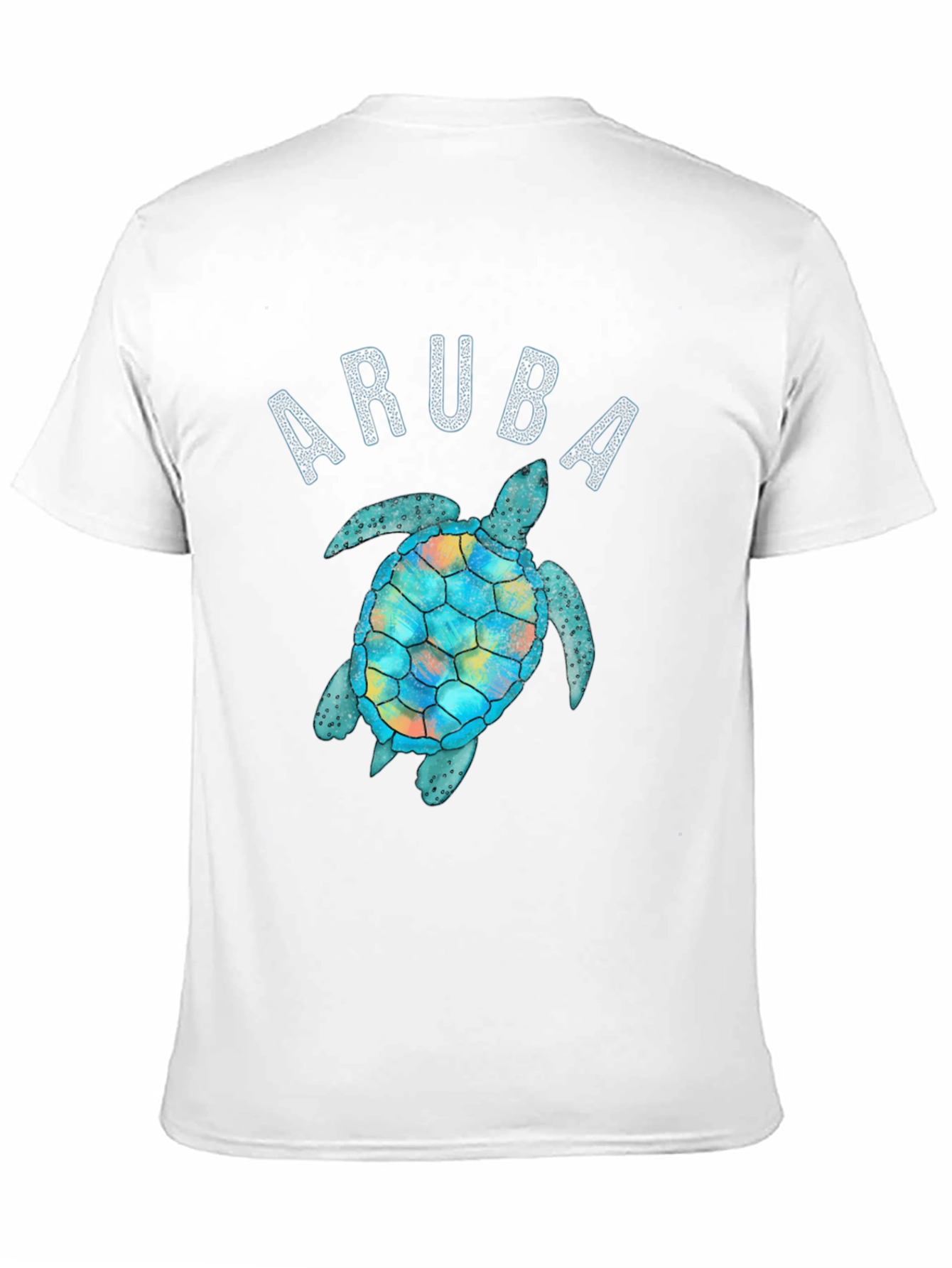 Aruba Turtle Graphic Tee - Black Unisex T-Shirt