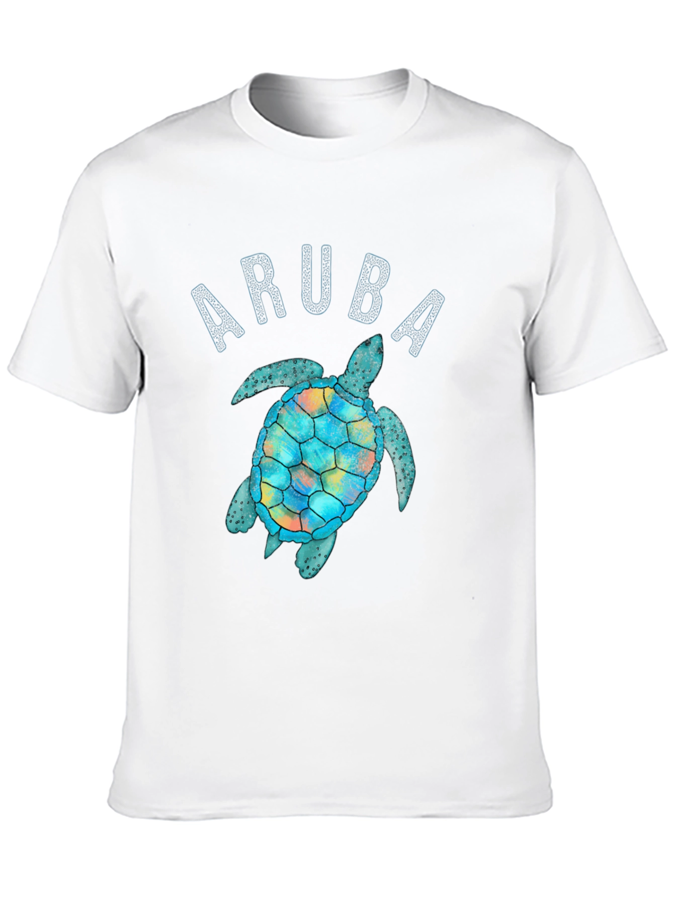 Aruba Turtle Graphic Tee - Black Unisex T-Shirt