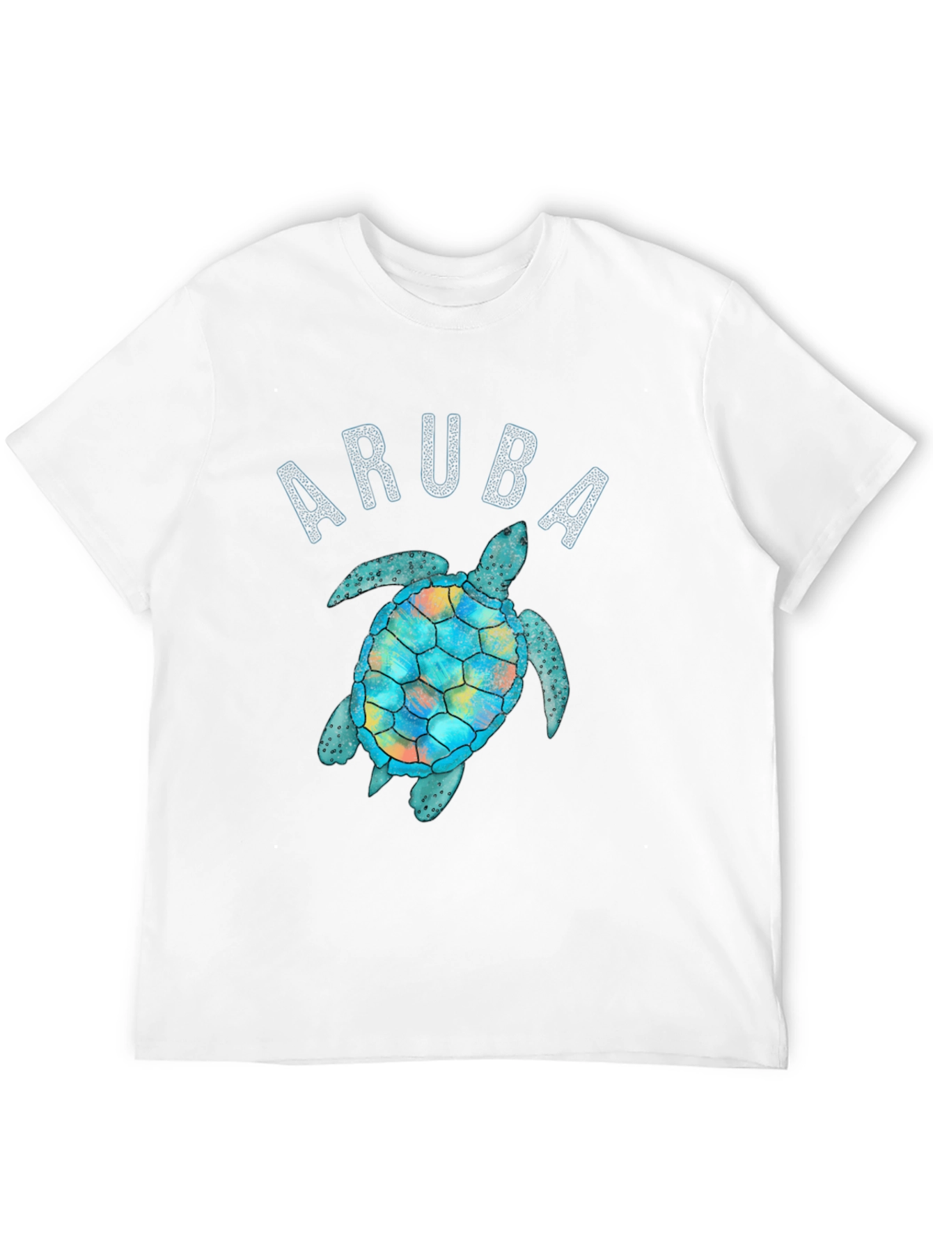 Aruba Turtle Graphic Tee - Black Unisex T-Shirt