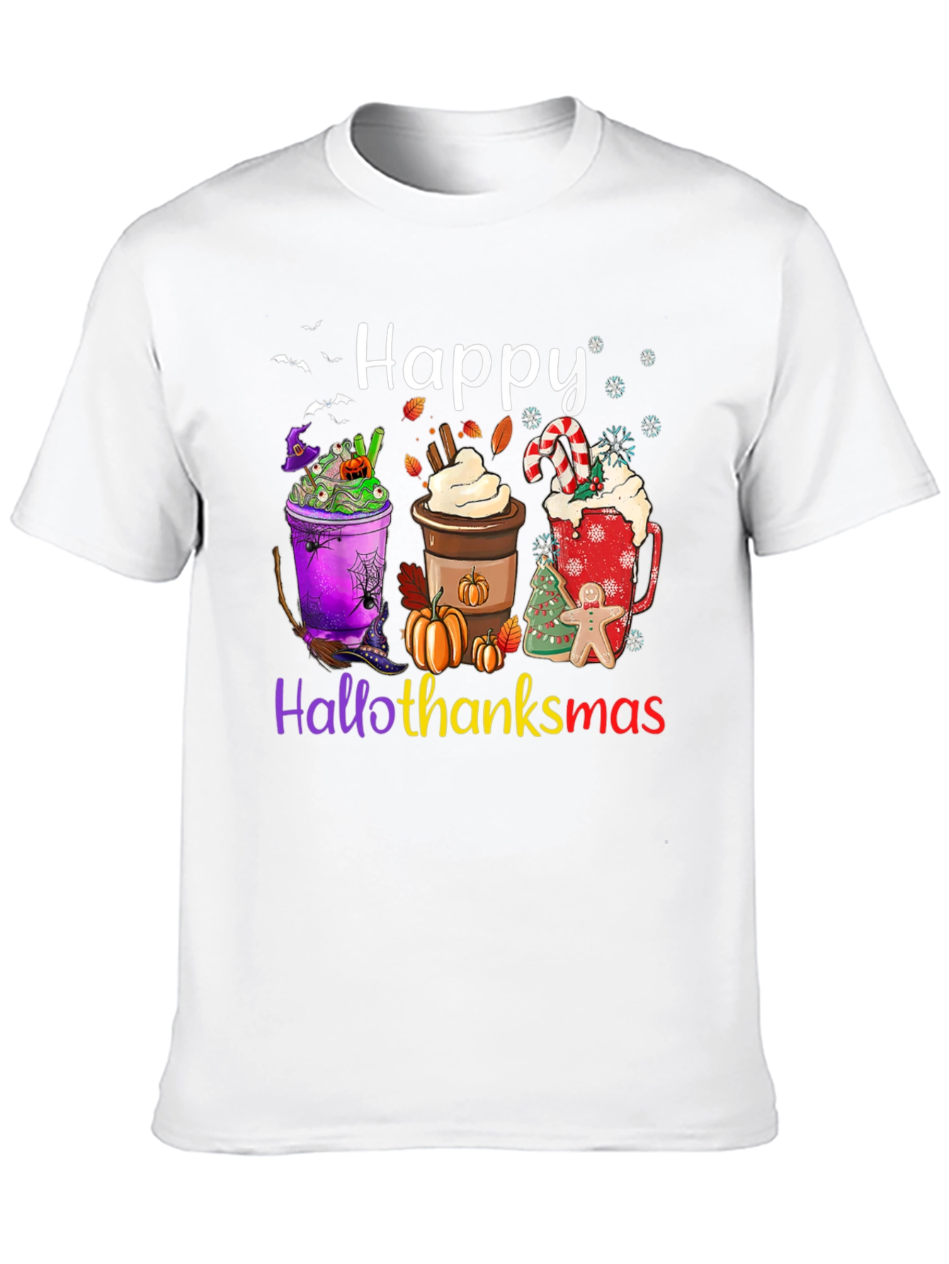 Happy Hallothanksmas Shirt Holiday Theme Festive Apparel