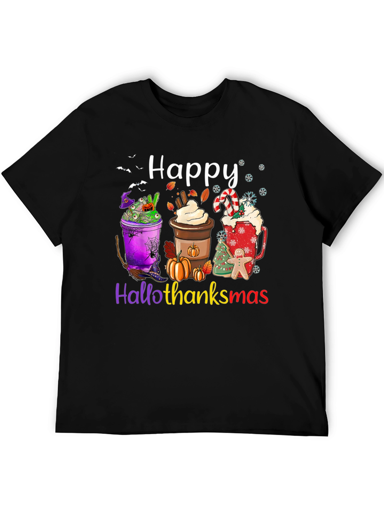 Happy Hallothanksmas Shirt Holiday Theme Festive Apparel