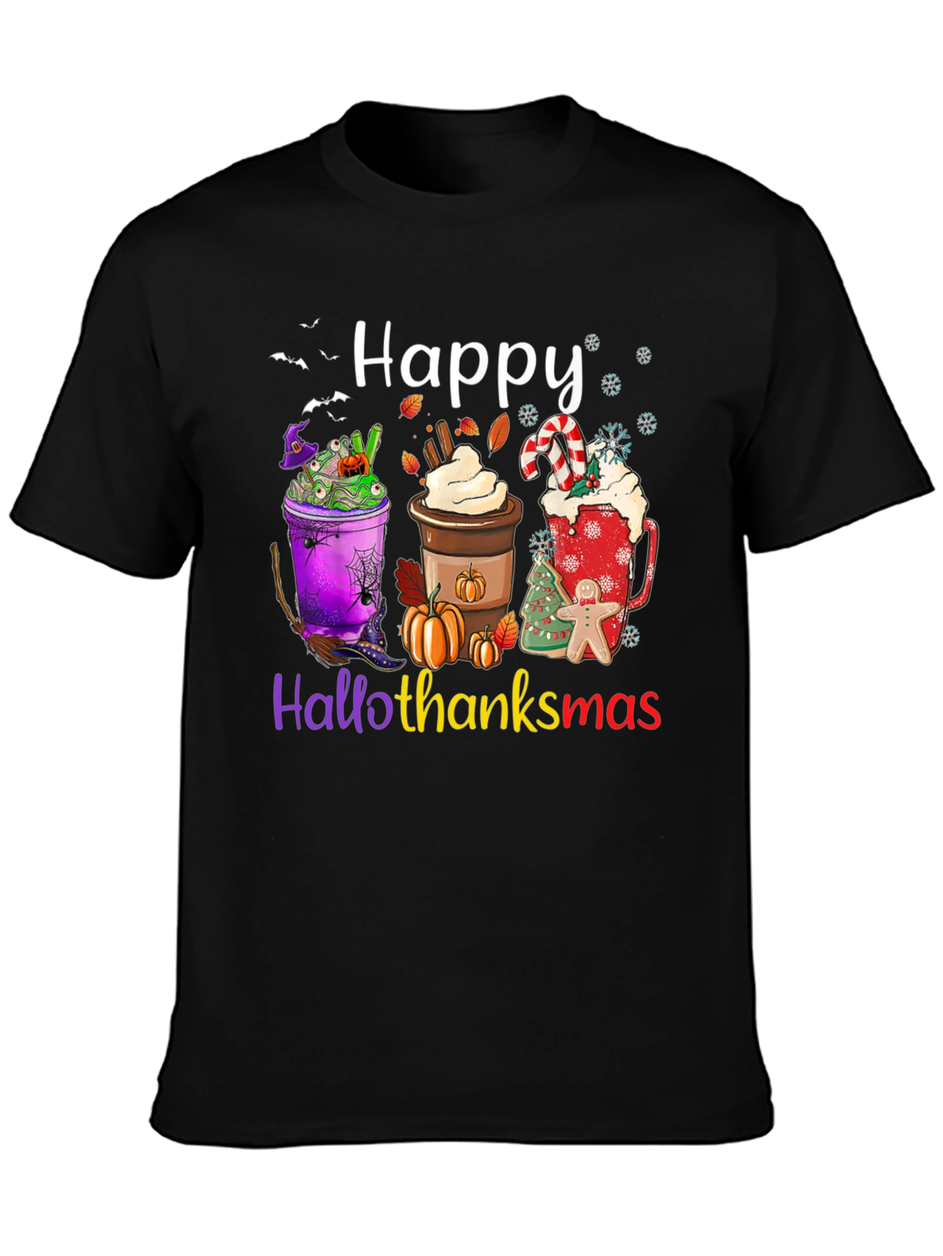 Happy Hallothanksmas Shirt Holiday Theme Festive Apparel