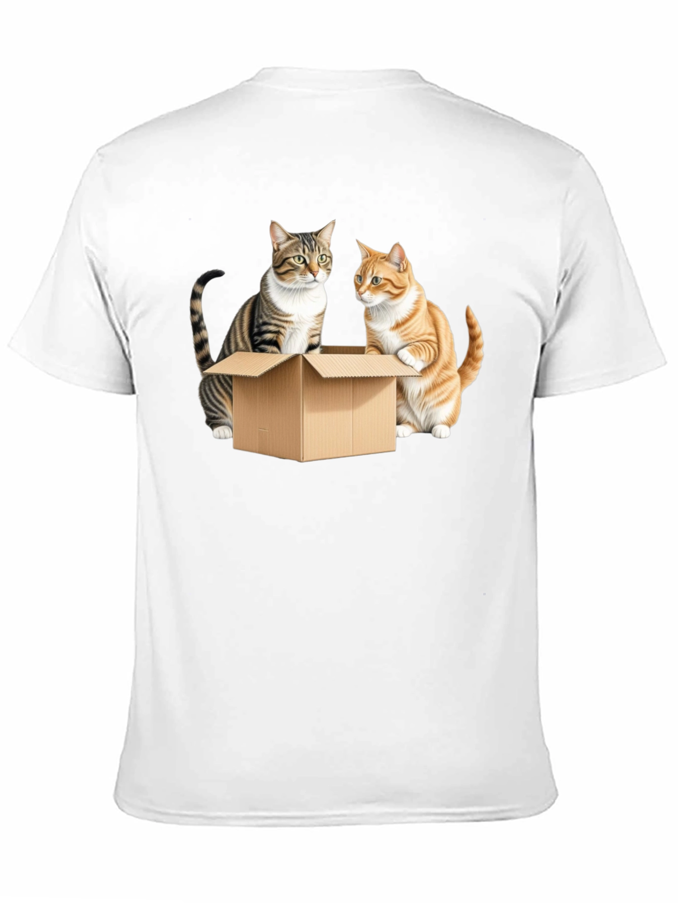 Cats in a Box Graphic Tee - Black Cotton