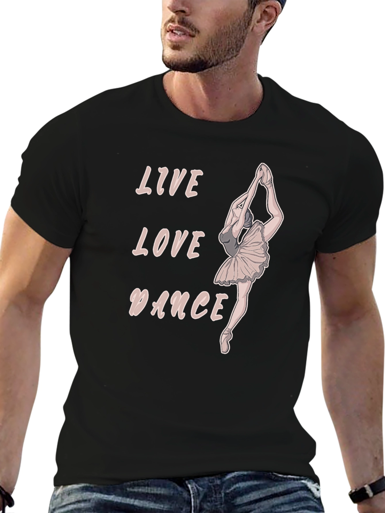 Live Love Dance Ballerina T-Shirt - Black