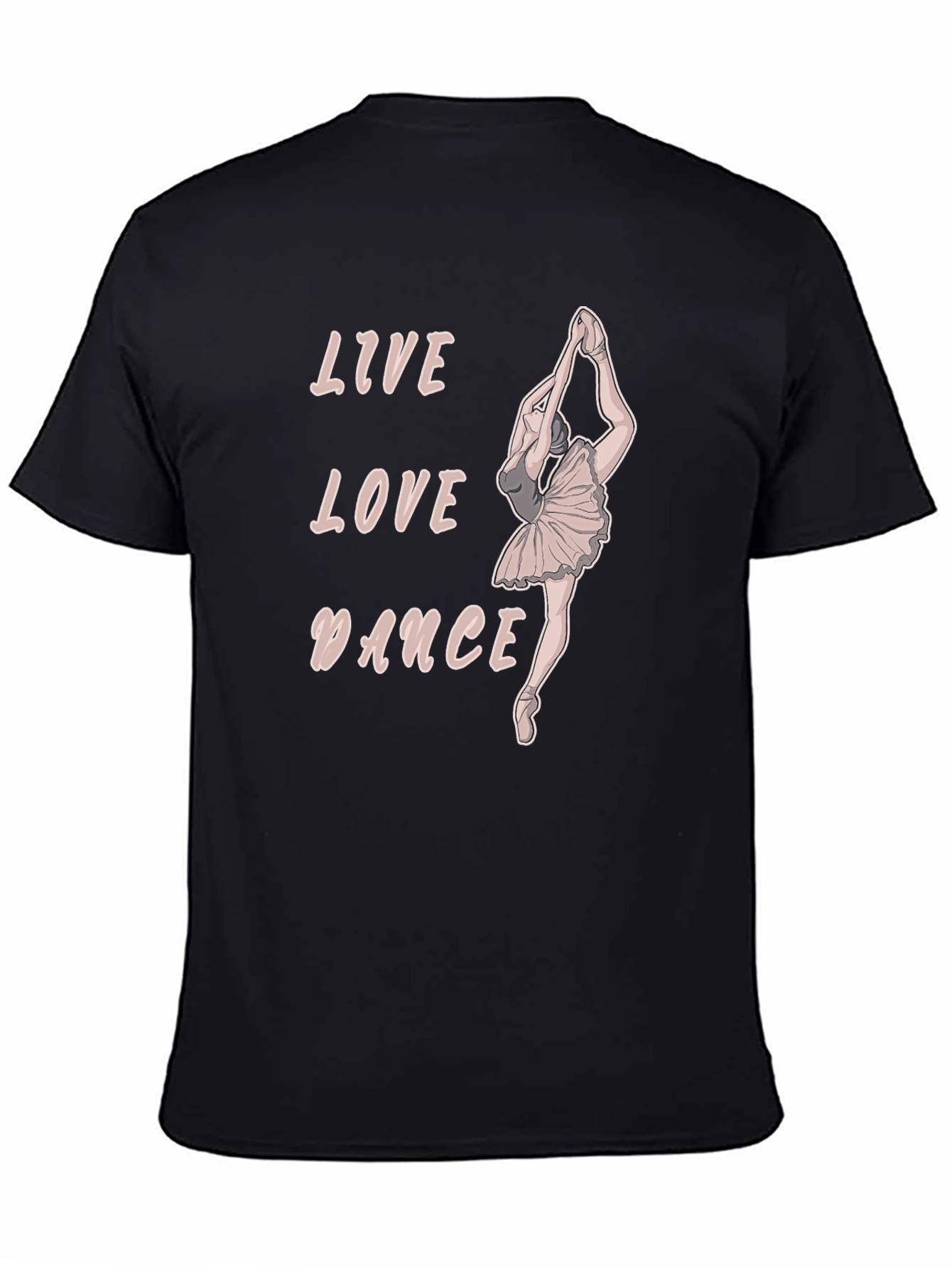 Live Love Dance Ballerina T-Shirt - Black