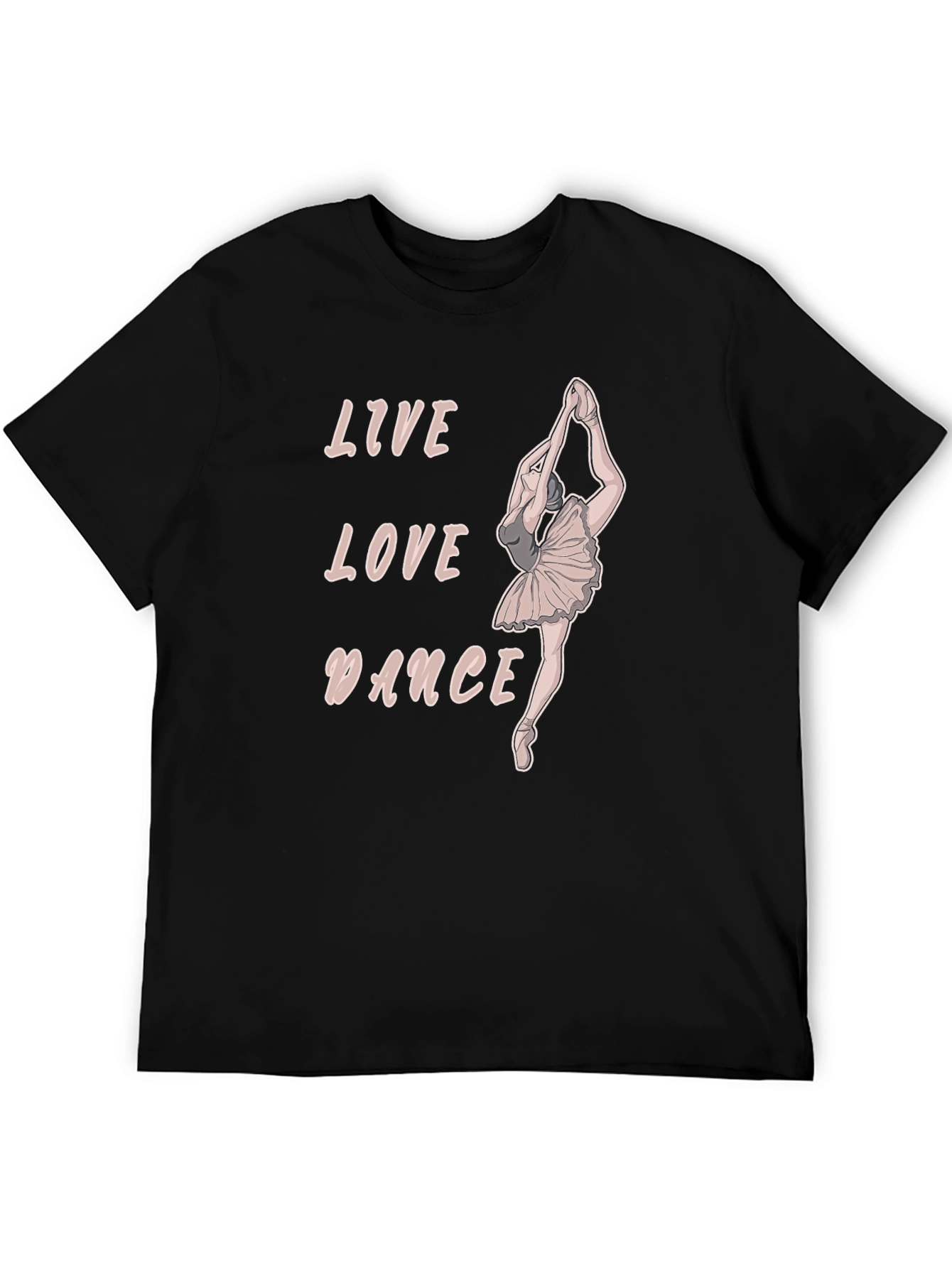 Live Love Dance Ballerina T-Shirt - Black
