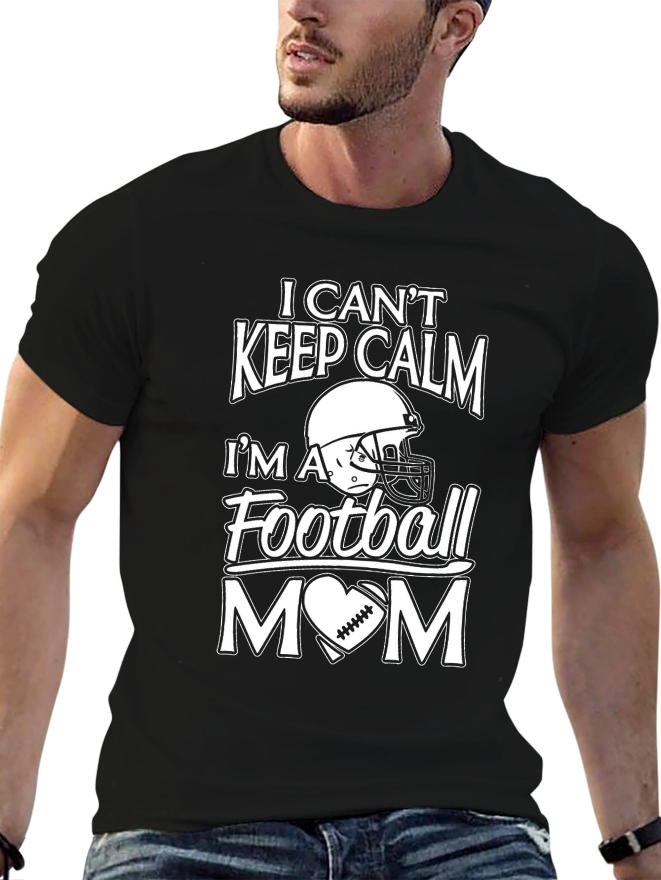 I Cant Keep Calm Football Mom T-Shirt