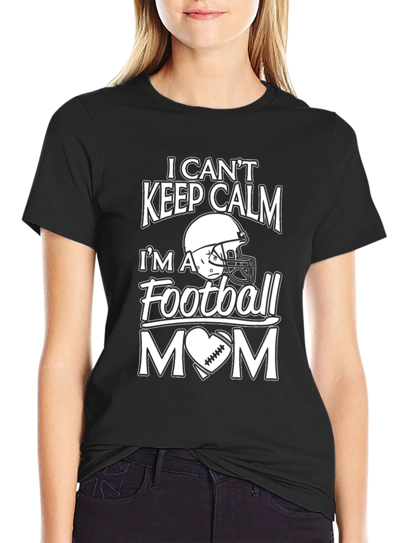 I Cant Keep Calm Football Mom T-Shirt