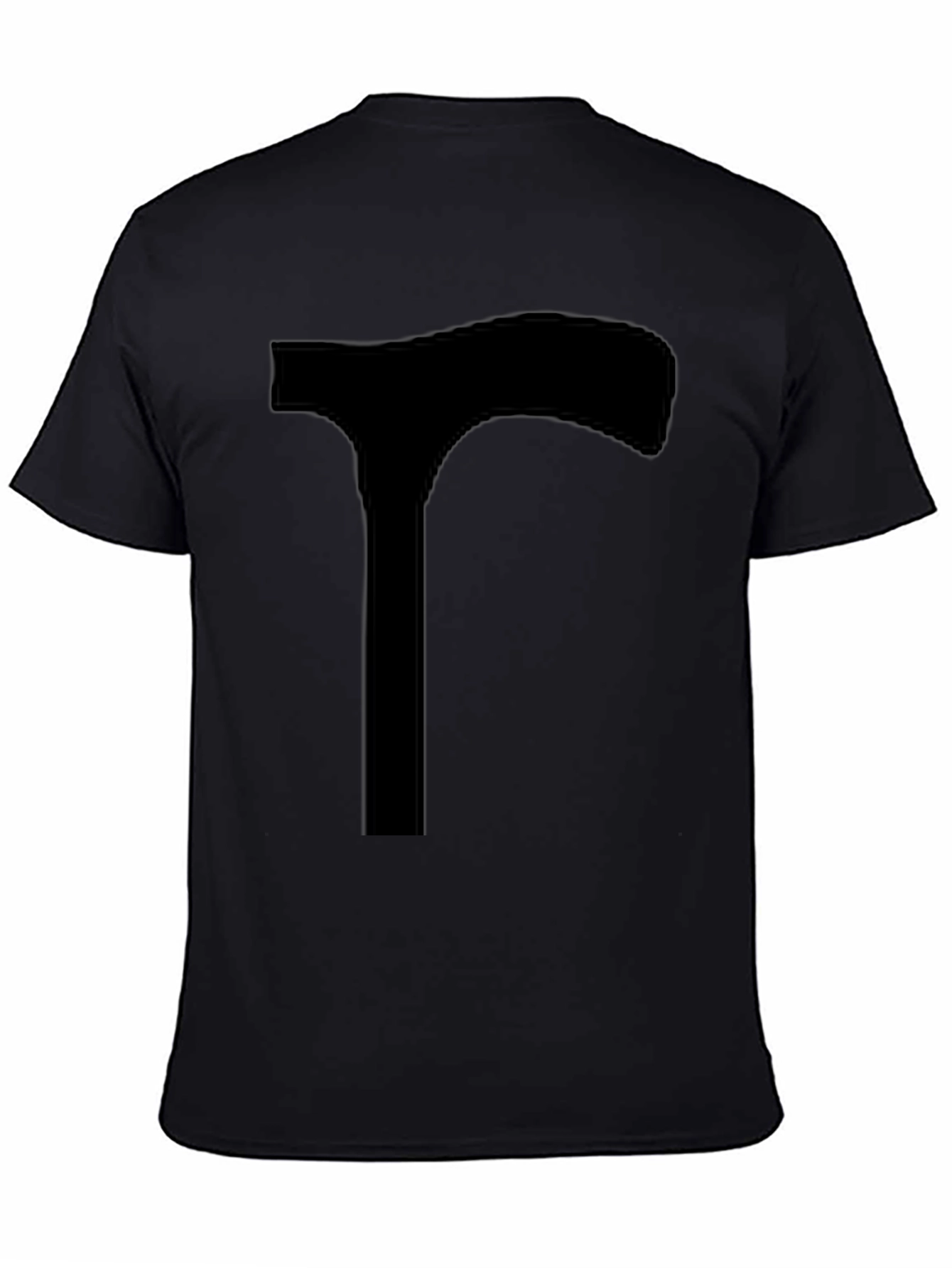 Mens Black T-Shirt with Walking Cane Graphic Print