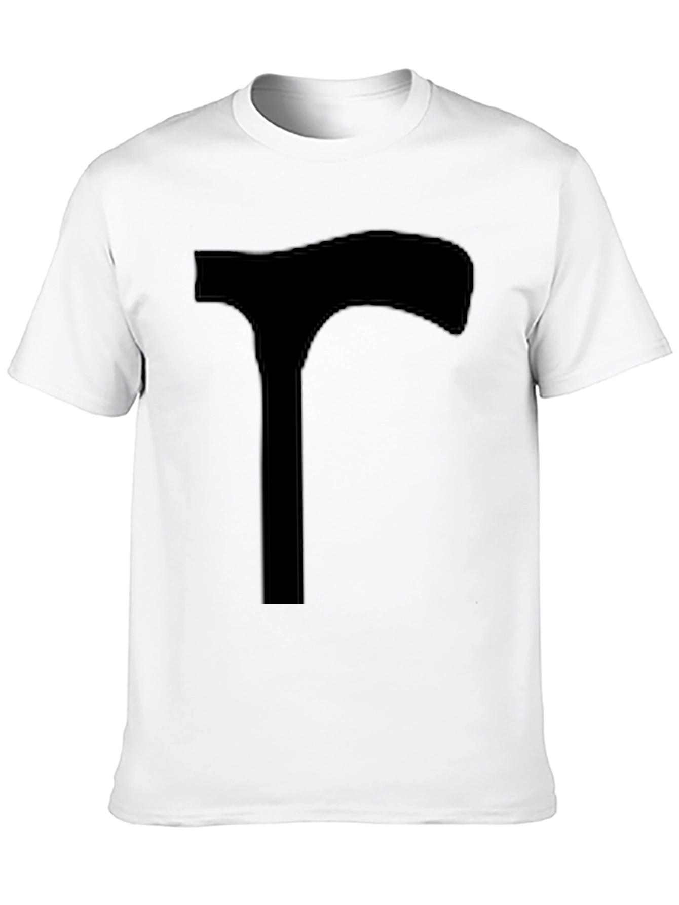Mens Black T-Shirt with Walking Cane Graphic Print