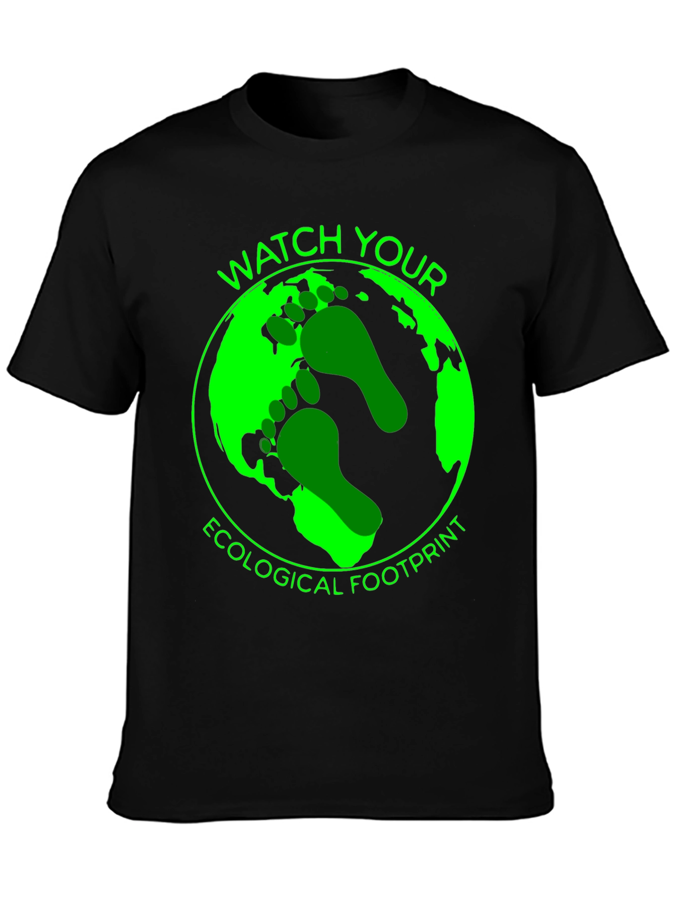 Eco Footprint Graphic Tee - Black