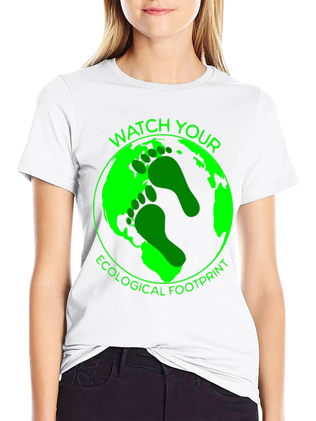 Eco Footprint Graphic Tee - Black