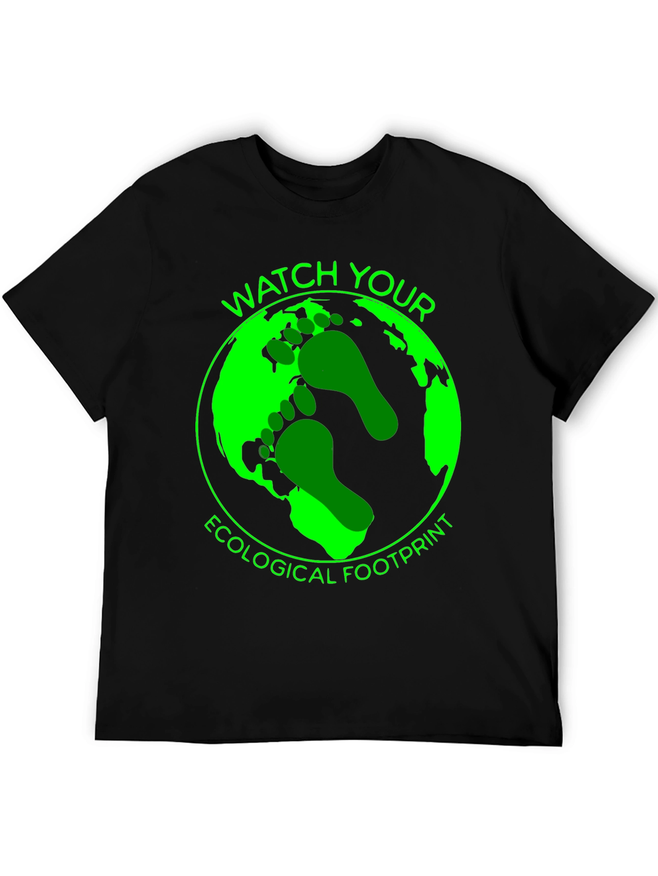 Eco Footprint Graphic Tee - Black