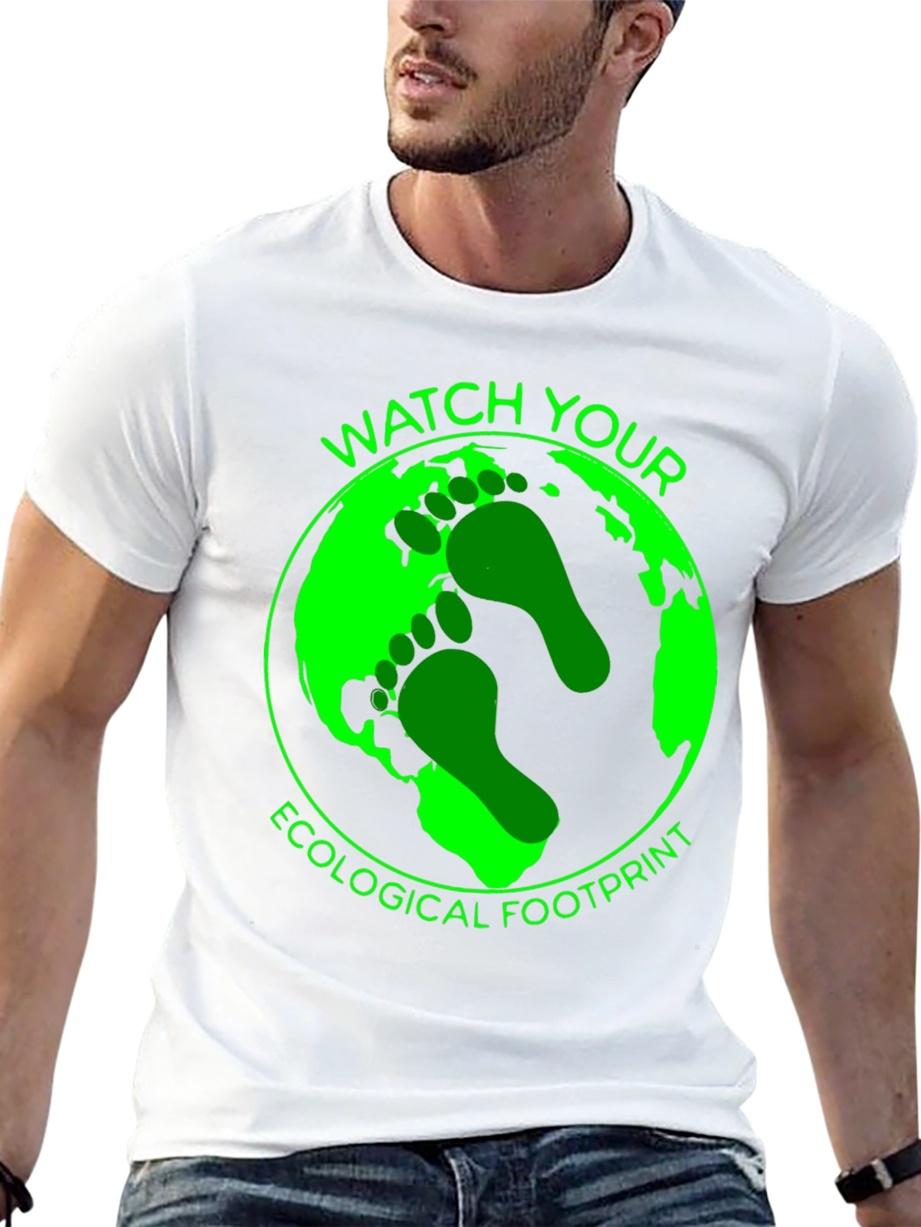 Eco Footprint Graphic Tee - Black