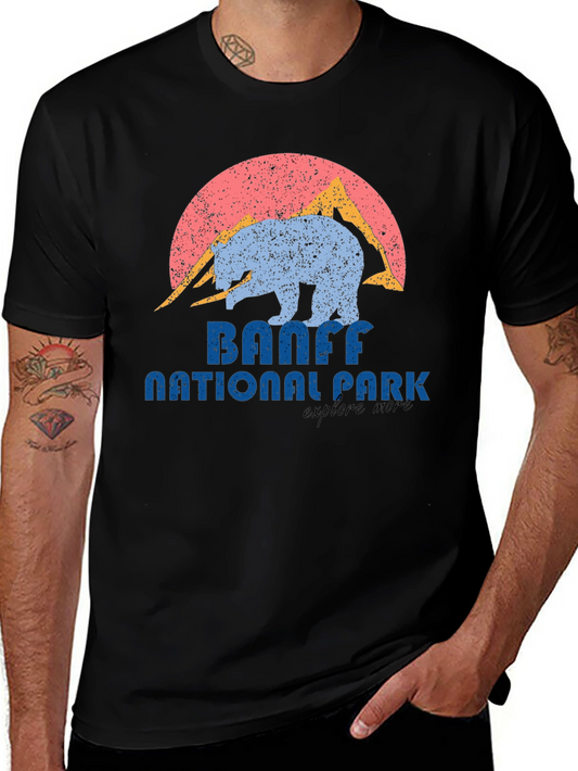 Banff National Park Retro Bear T-Shirt
