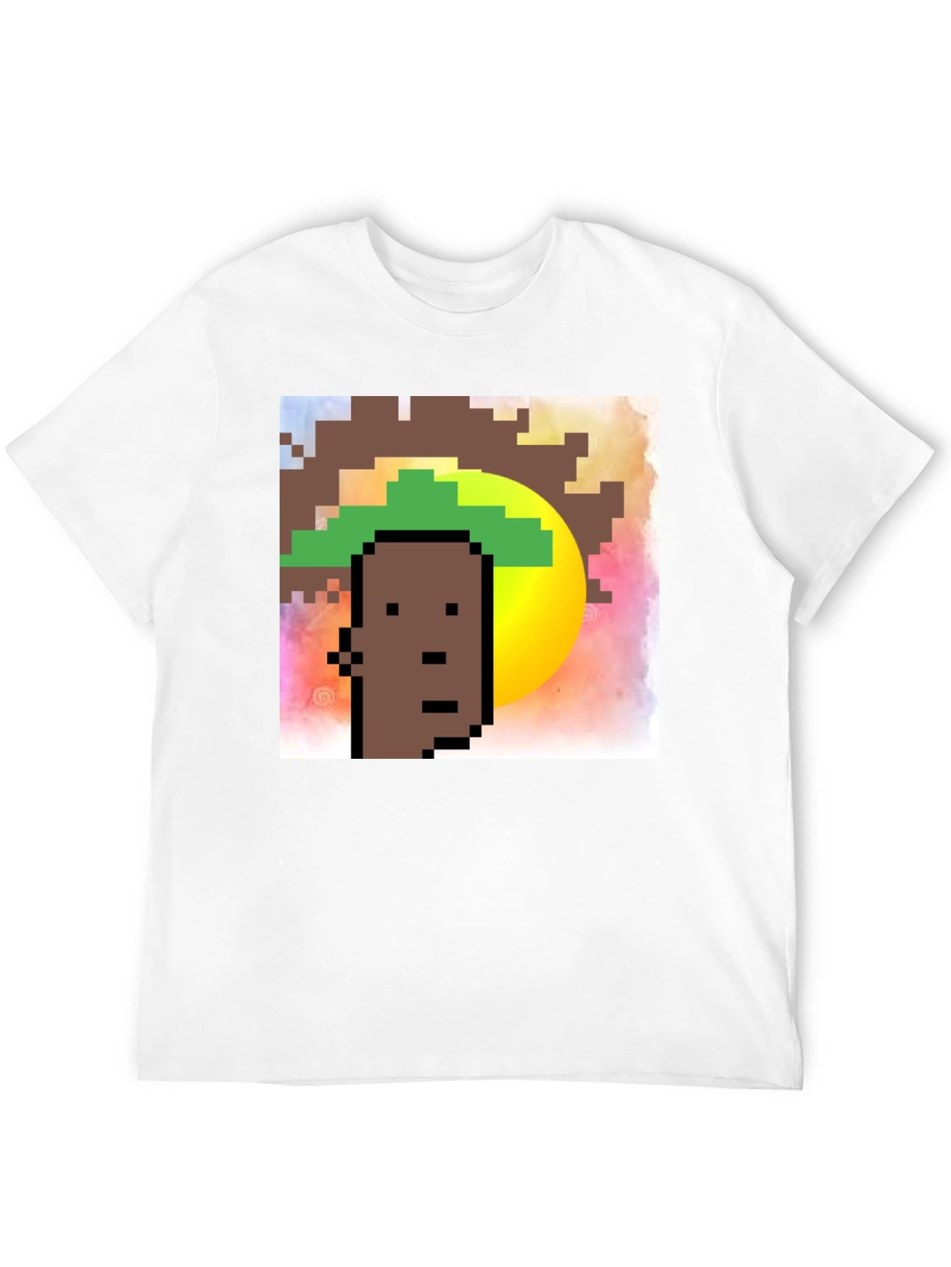 Pixel Art Graphic Tee - Crypto Punk Style Shirt