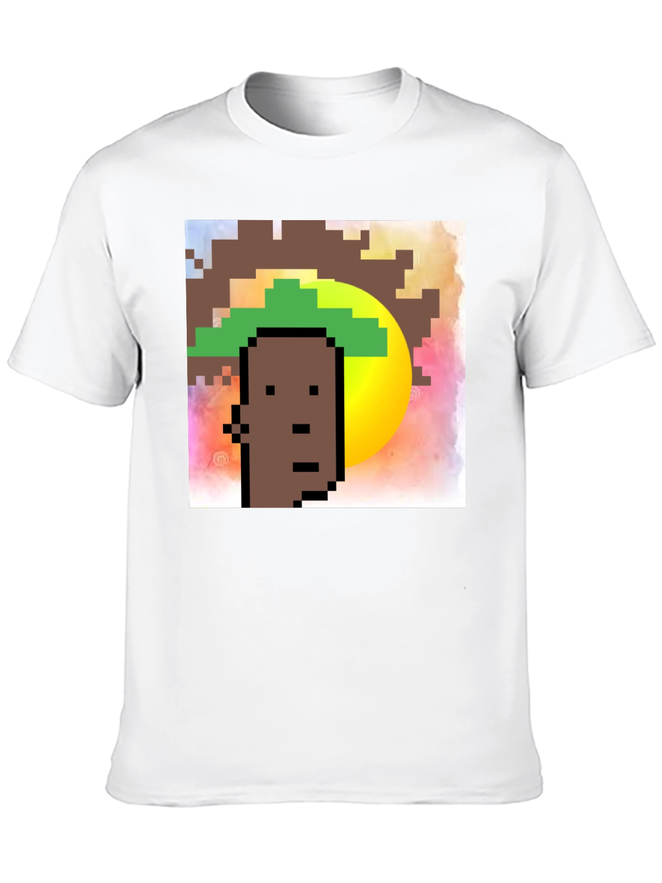 Pixel Art Graphic Tee - Crypto Punk Style Shirt