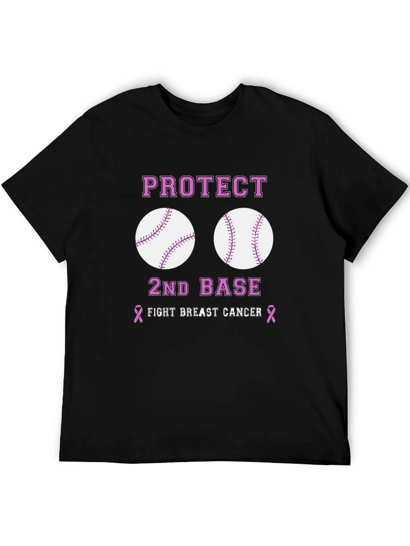 Protect 2nd Base Breast Cancer Awareness T-Shirt
