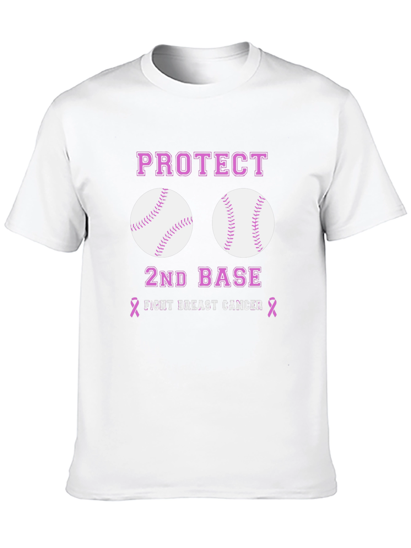 Protect 2nd Base Breast Cancer Awareness T-Shirt