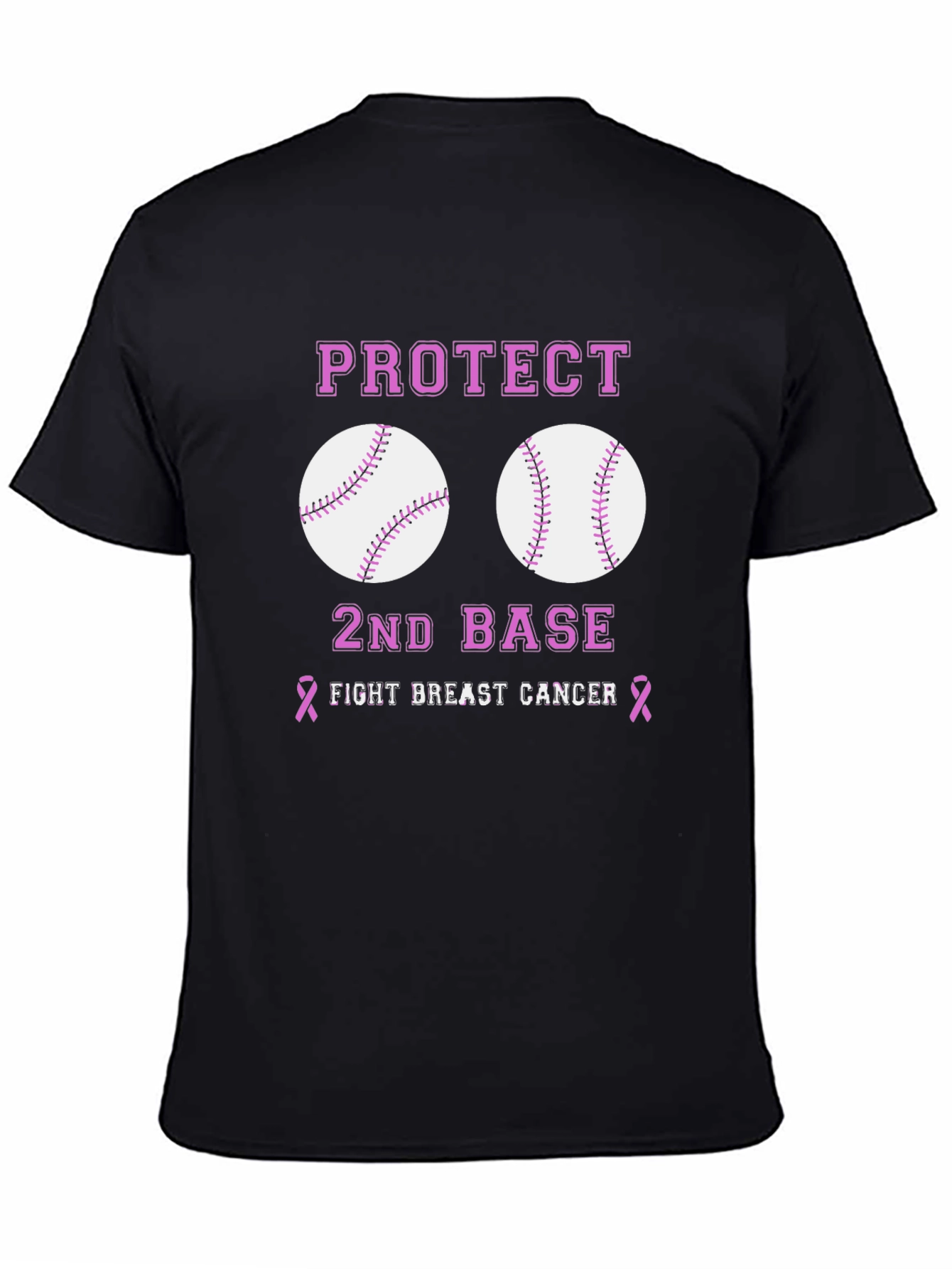 Protect 2nd Base Breast Cancer Awareness T-Shirt