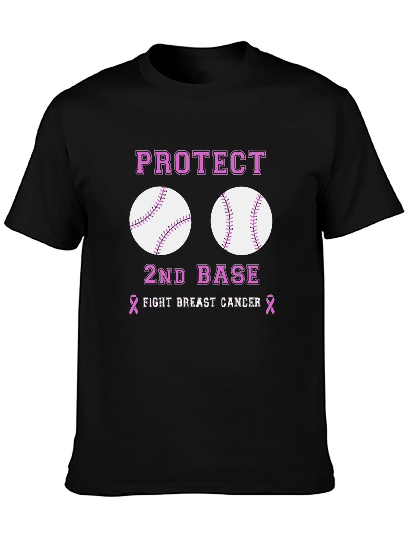 Protect 2nd Base Breast Cancer Awareness T-Shirt