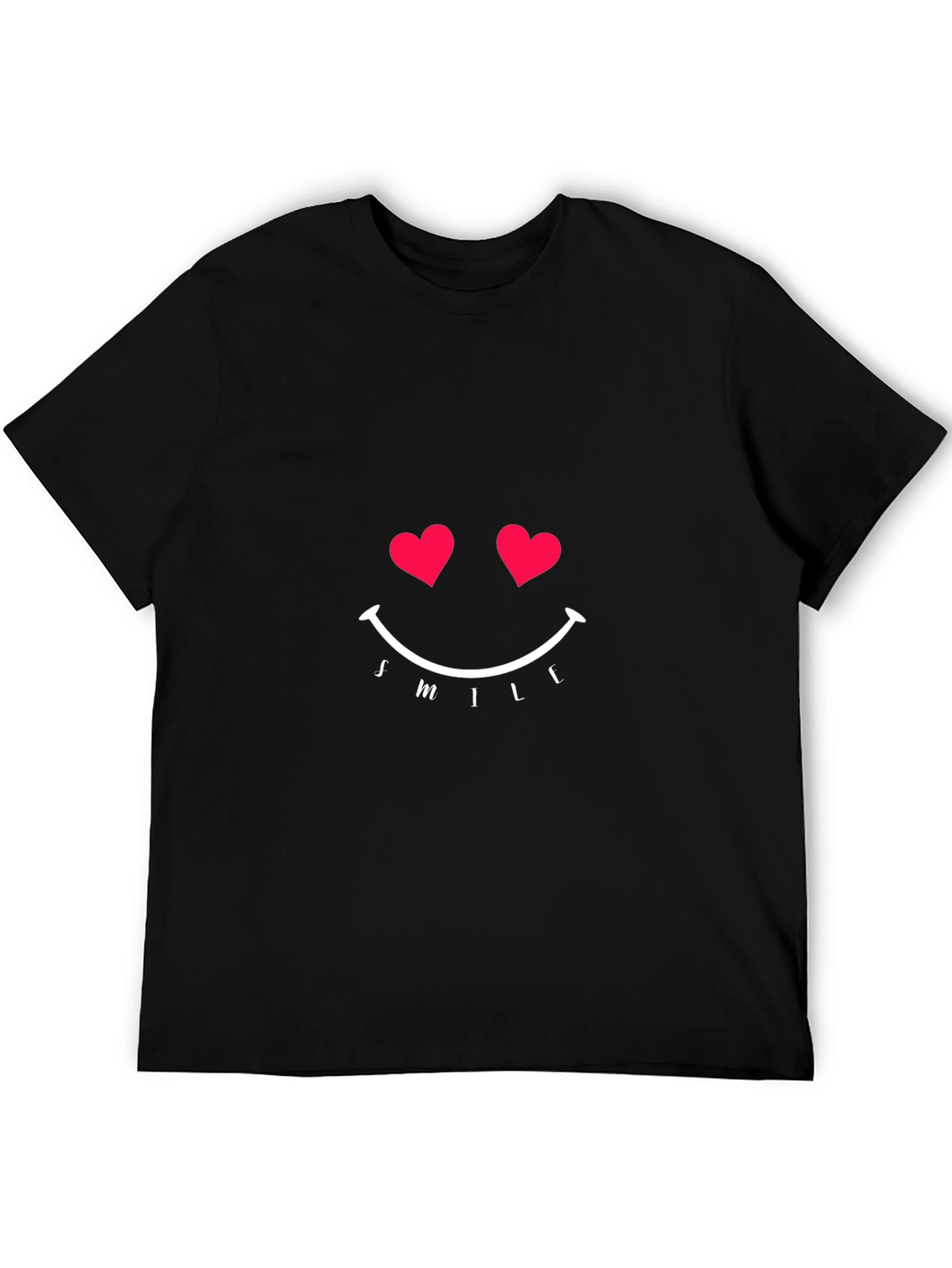 Smile Heart Eyes Graphic Tee - Soft Cotton T-Shirt